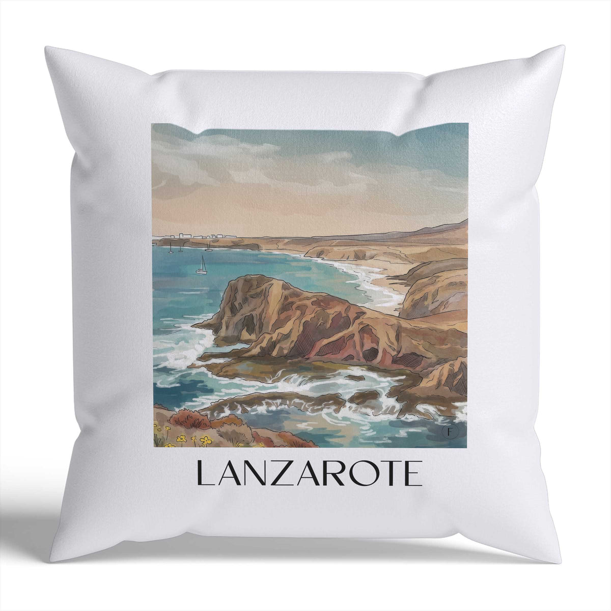 lanzarote-spanien-spanien-kissenbezug-aquarell