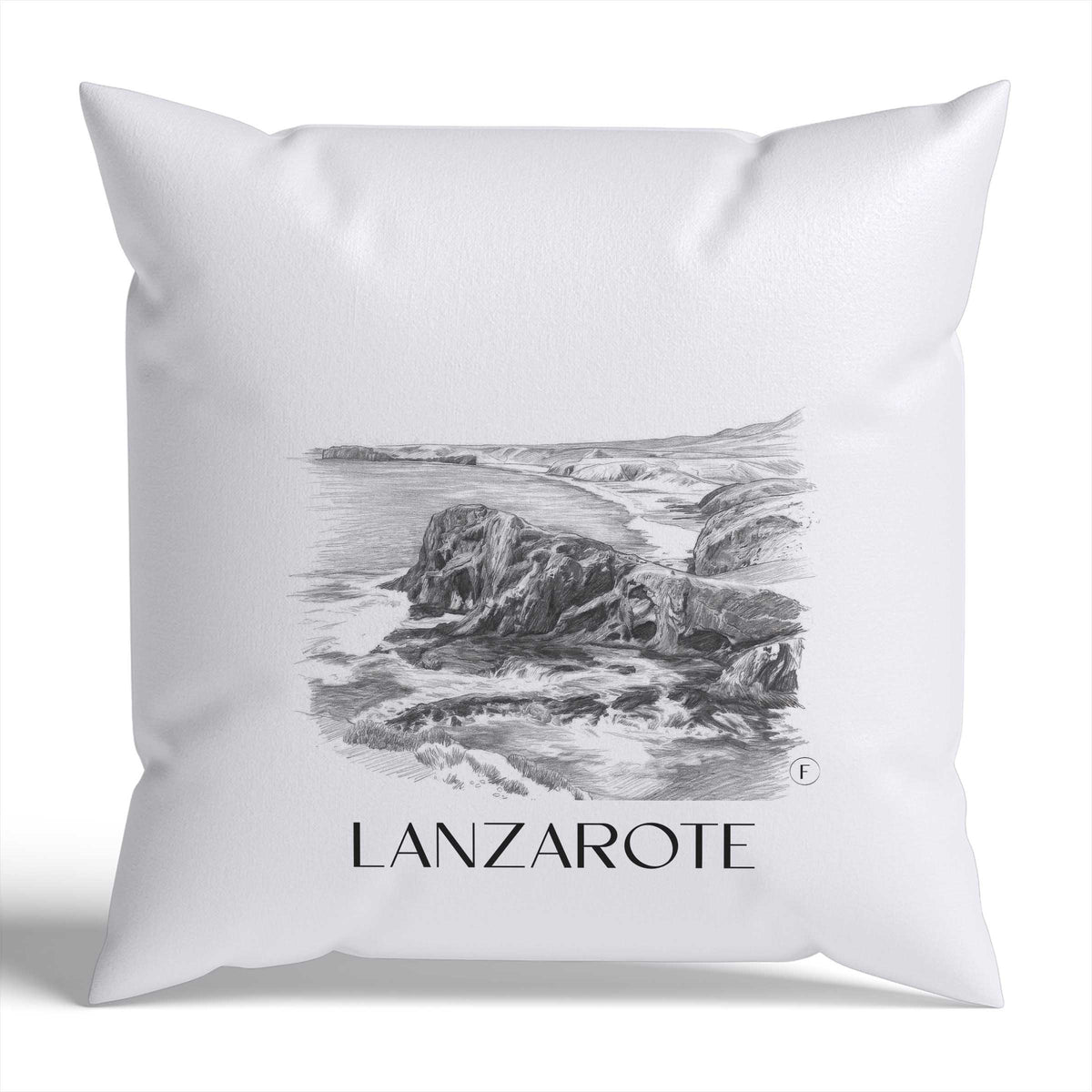 Lanzarote Kissenhülle - Zierkissen Bezug - Spanien - Spanien Kissen bzw. Kissenbezug im Zeichnung Stil - favplace