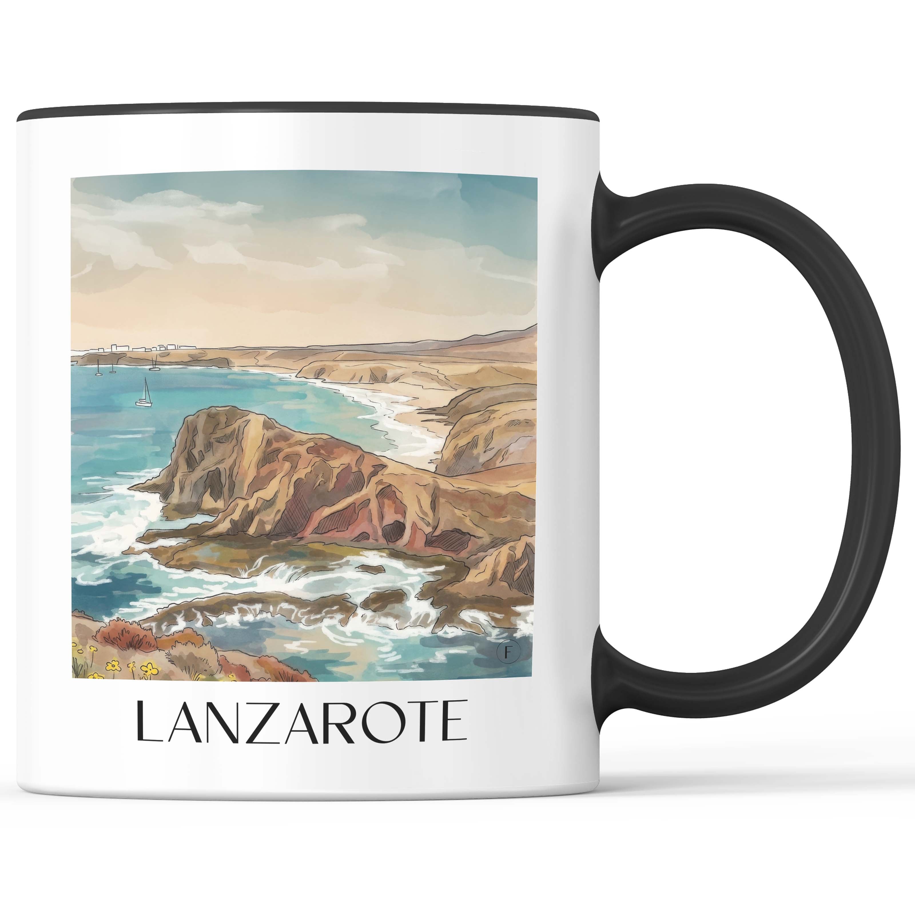 lanzarote-spanien-kaffeebecher-aquarell