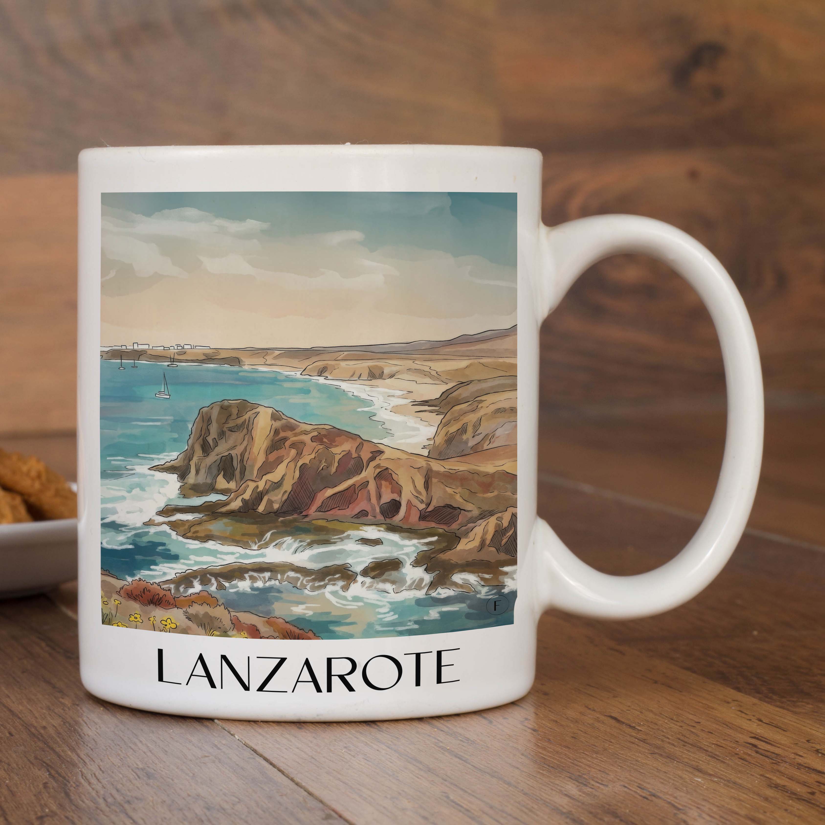 lanzarote-spanien-kaffeebecher-aquarell
