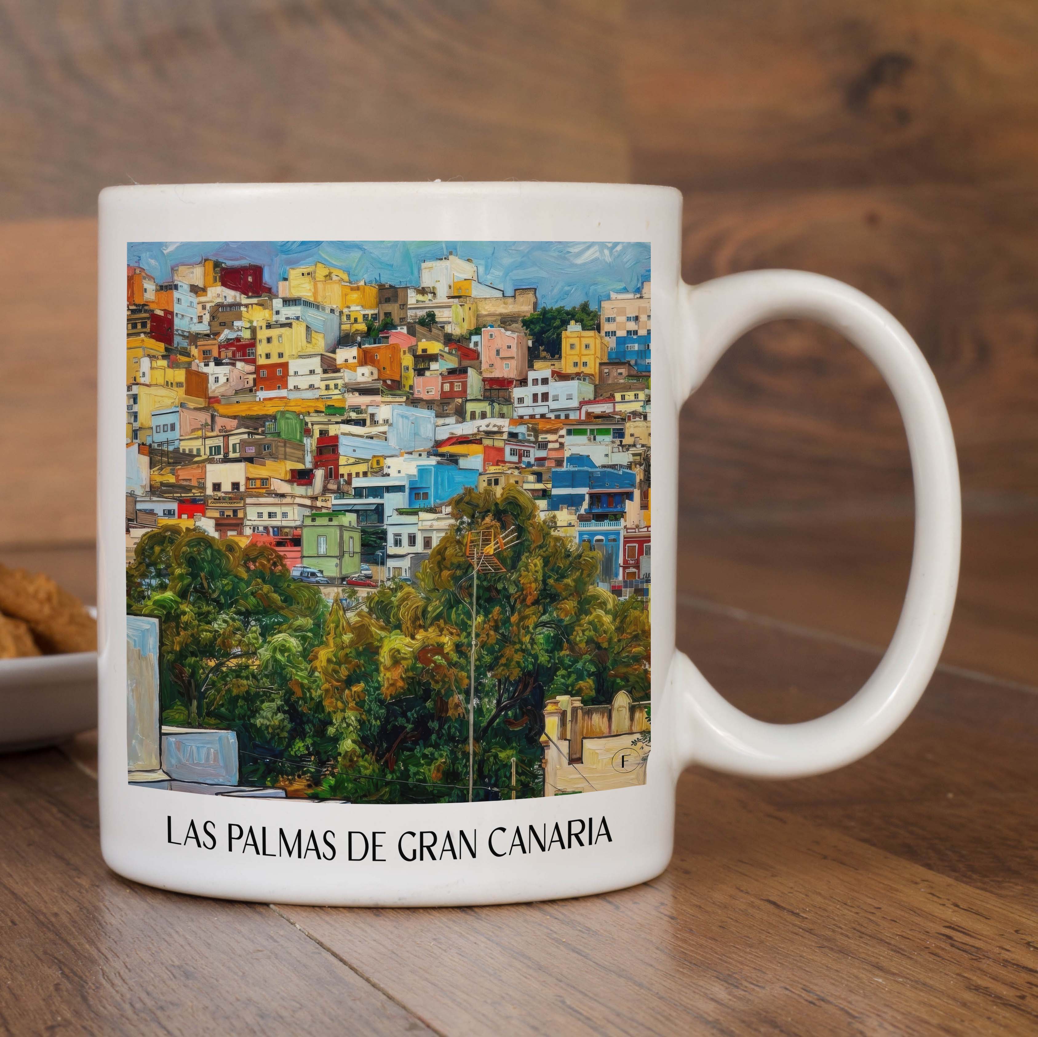 las-palmas-gran-canaria-spanien-kaffeebecher-oil-painting-oelgemaelde