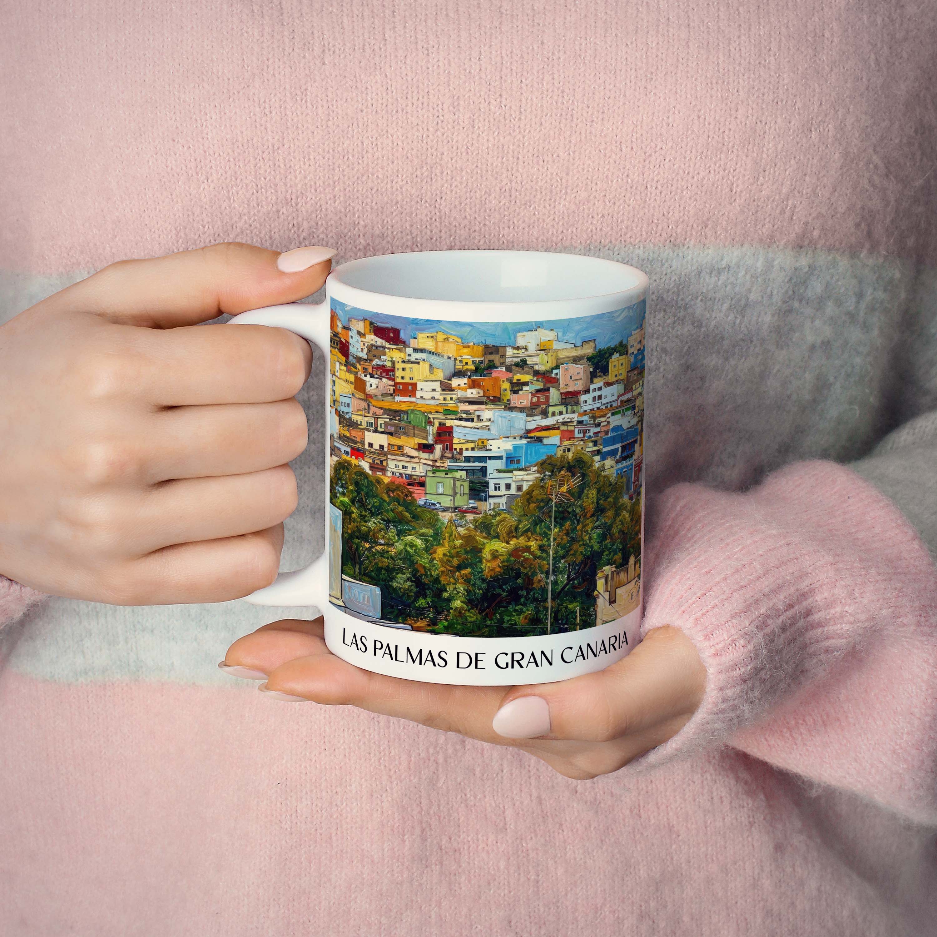 las-palmas-gran-canaria-spanien-kaffeebecher-oil-painting-oelgemaelde