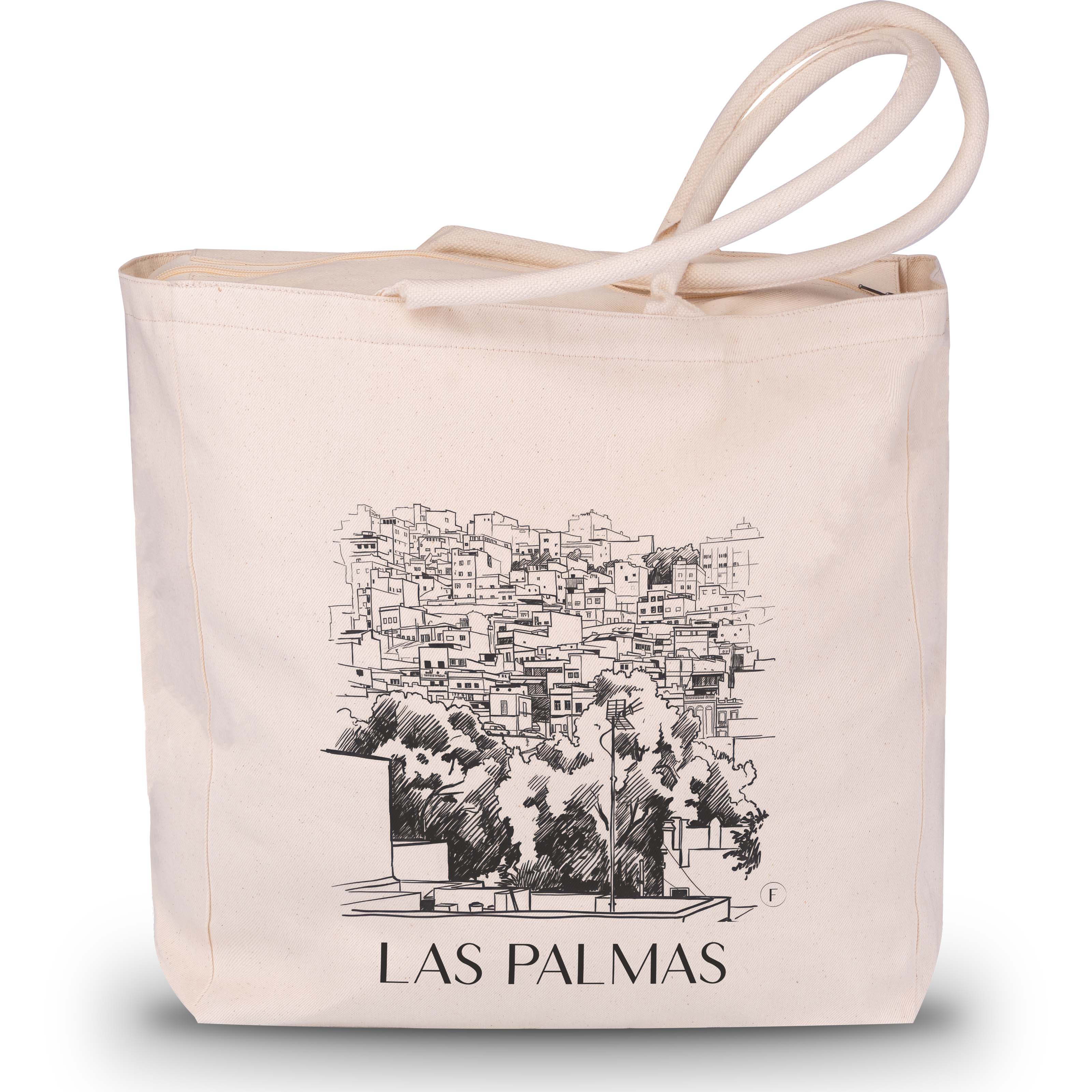 Las Palmas Shopping Tasche - Gran Canaria - Spanien Tote Bag - Einkaufstasche im Skizze Stil - favplace