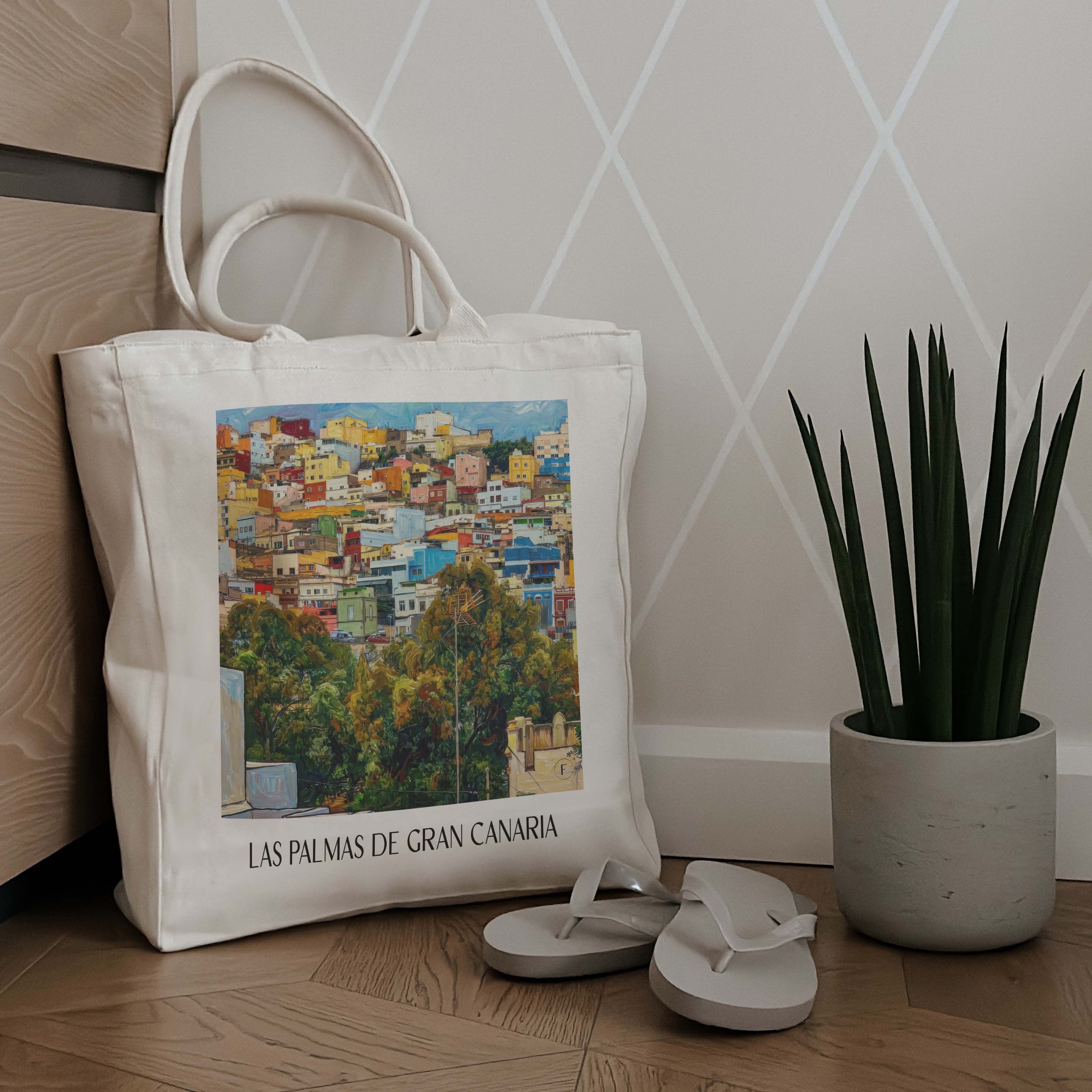 las-palmas-gran-canaria-spanien-einkaufstasche-oil-painting-oelgemaelde