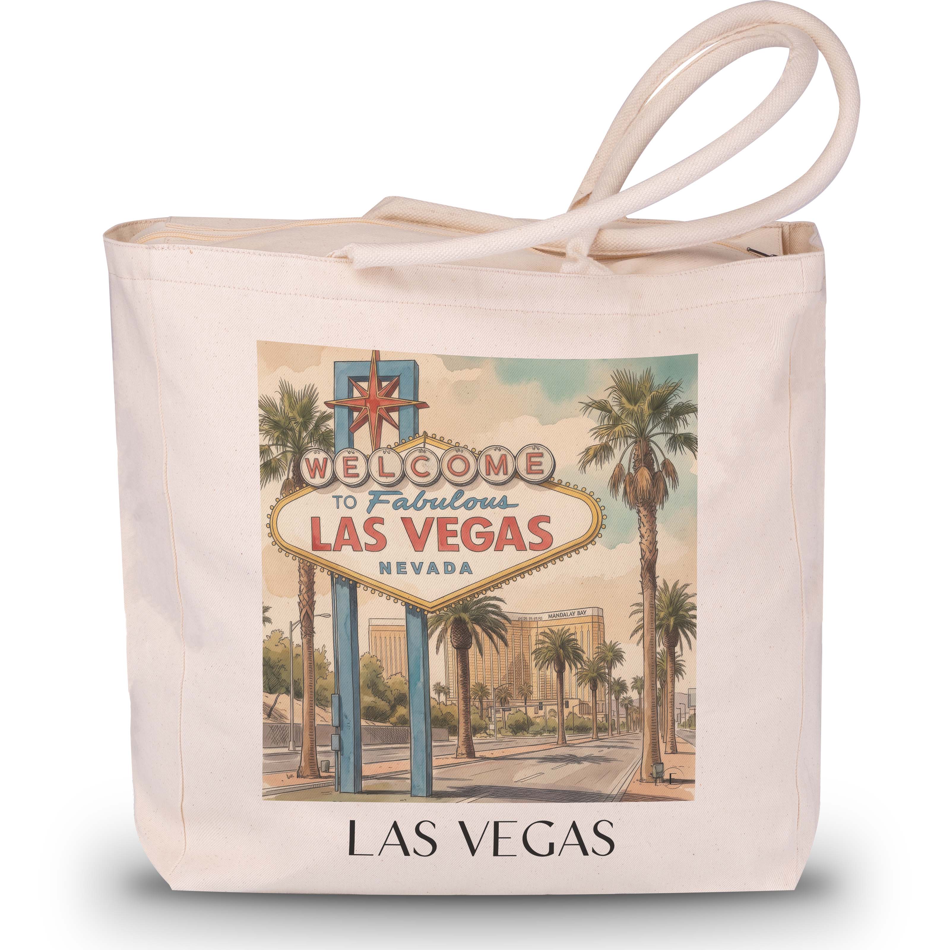 las-vegas-vereinigte-staaten-einkaufstasche-aquarell