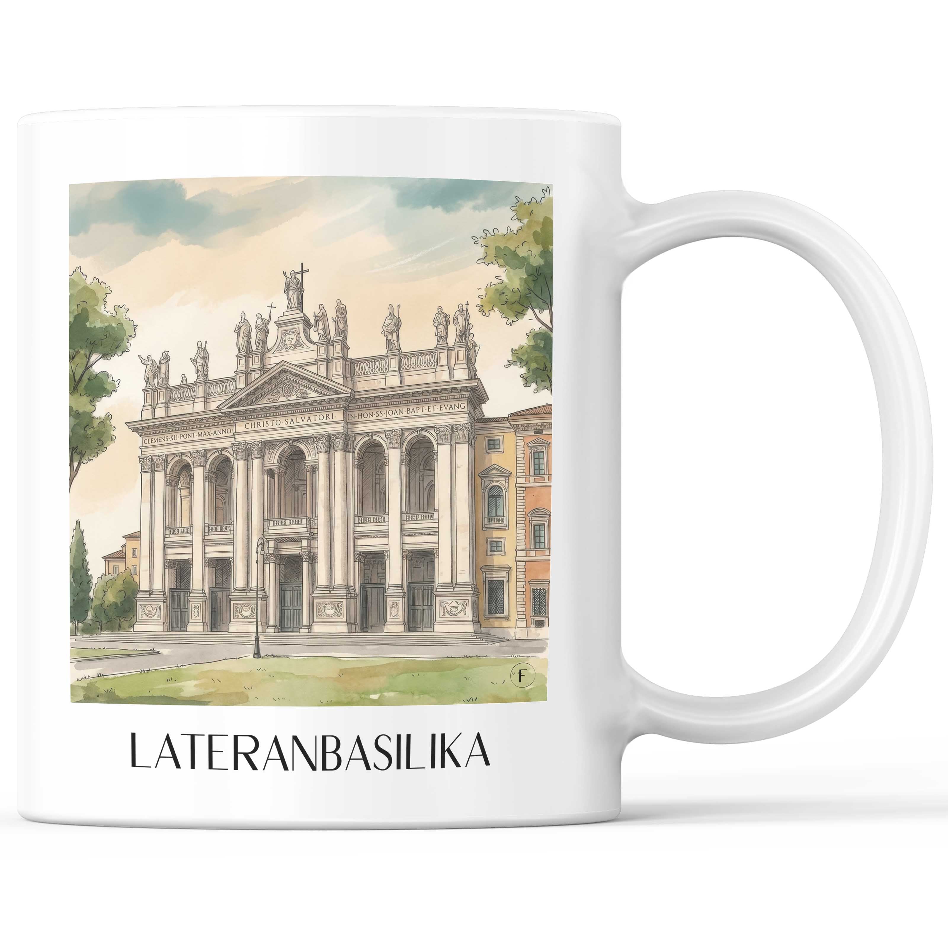 lateranbasilika--rom-italien-kaffeebecher-aquarell