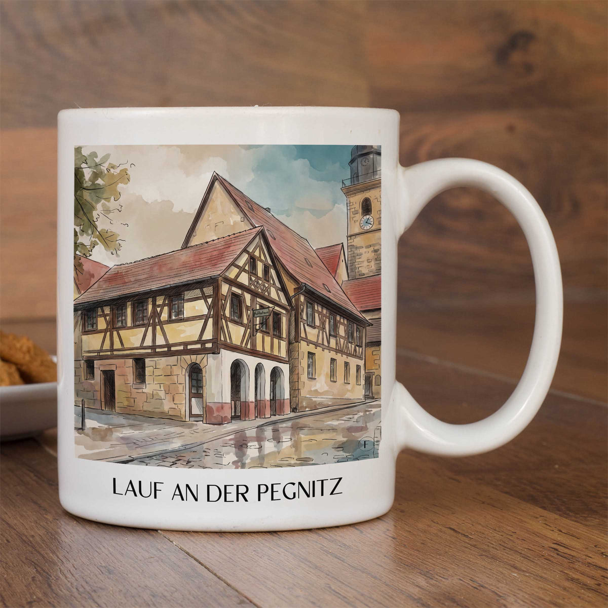 lauf-an-der-pegnitz-bayern-deutschland-kaffeebecher-aquarell