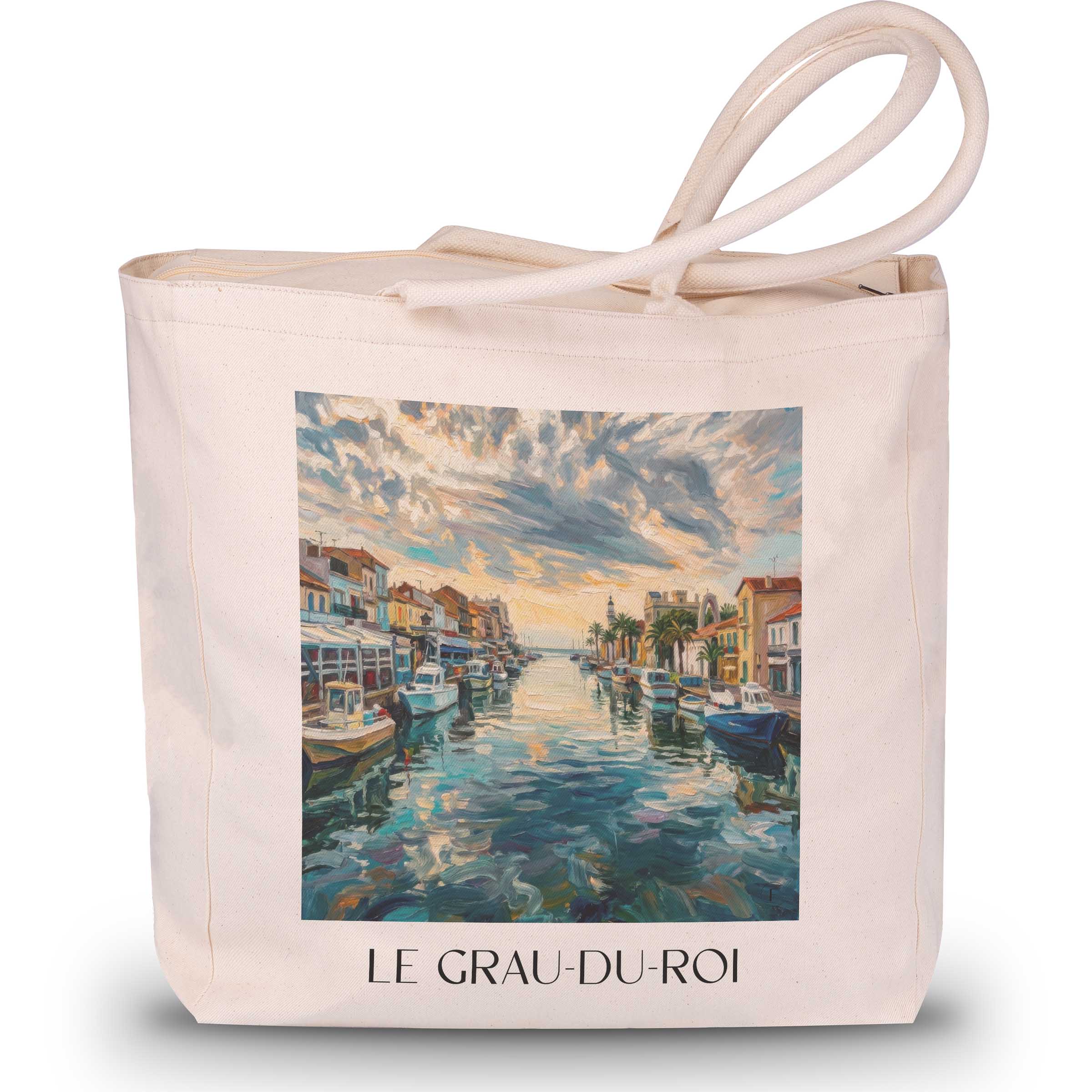 le-grau-du-roi-camargue-gardoise-frankreich-einkaufstasche-oil-painting-oelgemaelde