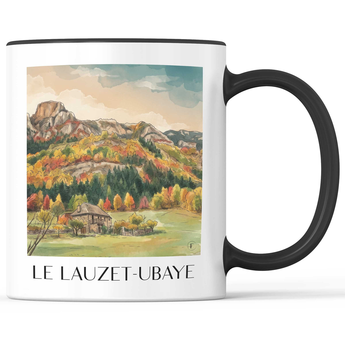 le-lauzet-ubaye-provence-frankreich-kaffeebecher-aquarell