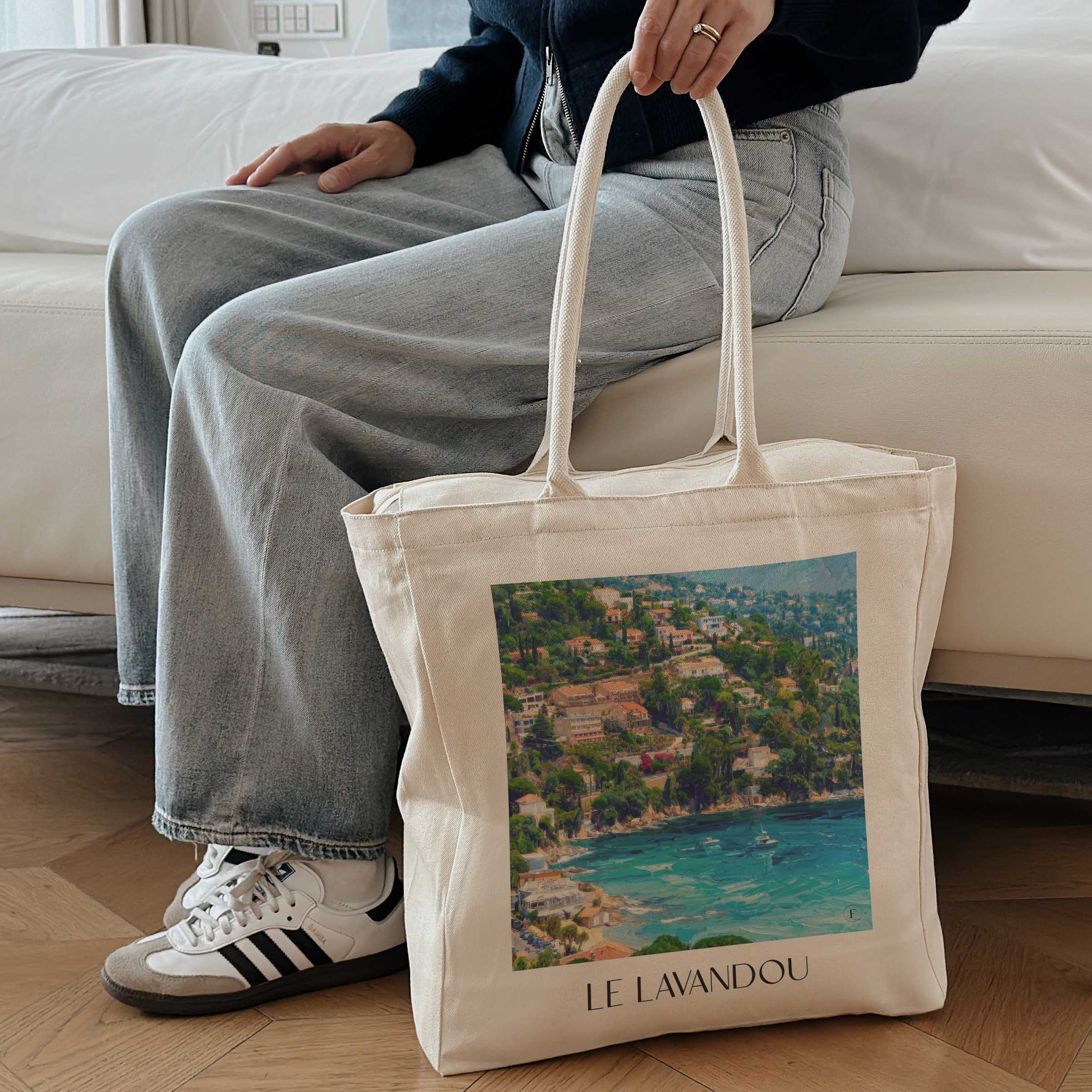 le-lavandou-côte-des-maures-frankreich-einkaufstasche-oil-painting-oelgemaelde