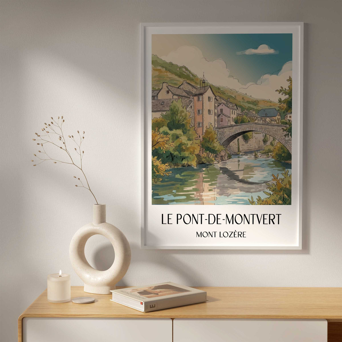 le-pont-de-montvert-mont-lozère-frankreich-poster-aquarell