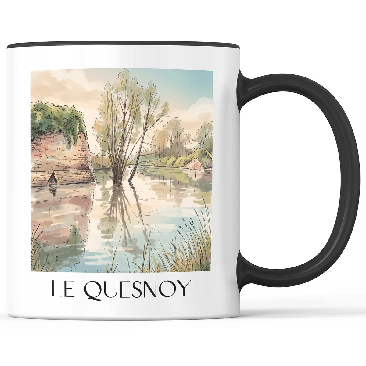 le-quesnoy-avesnois-frankreich-kaffeebecher-aquarell
