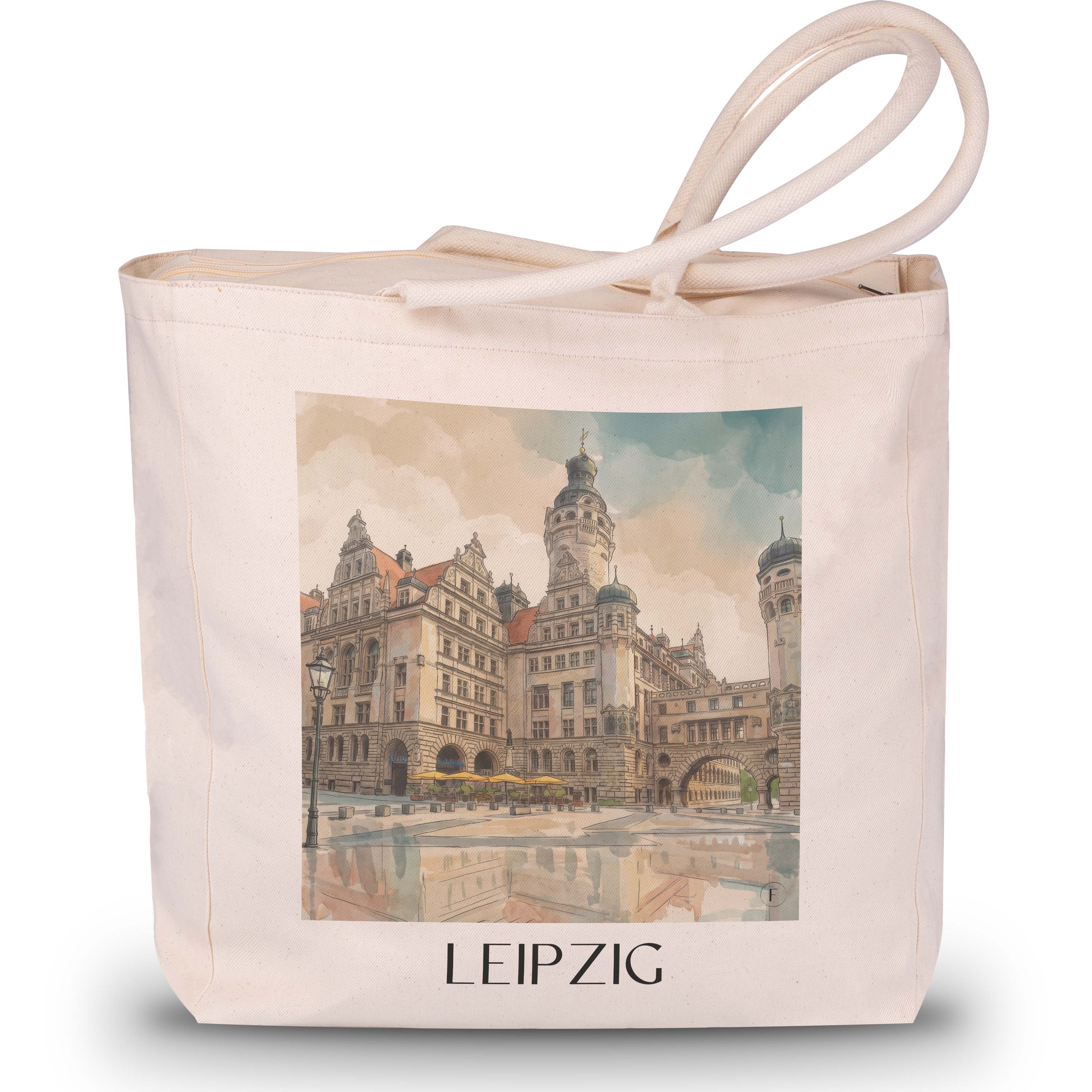 leipzig-deutschland-einkaufstasche-aquarell