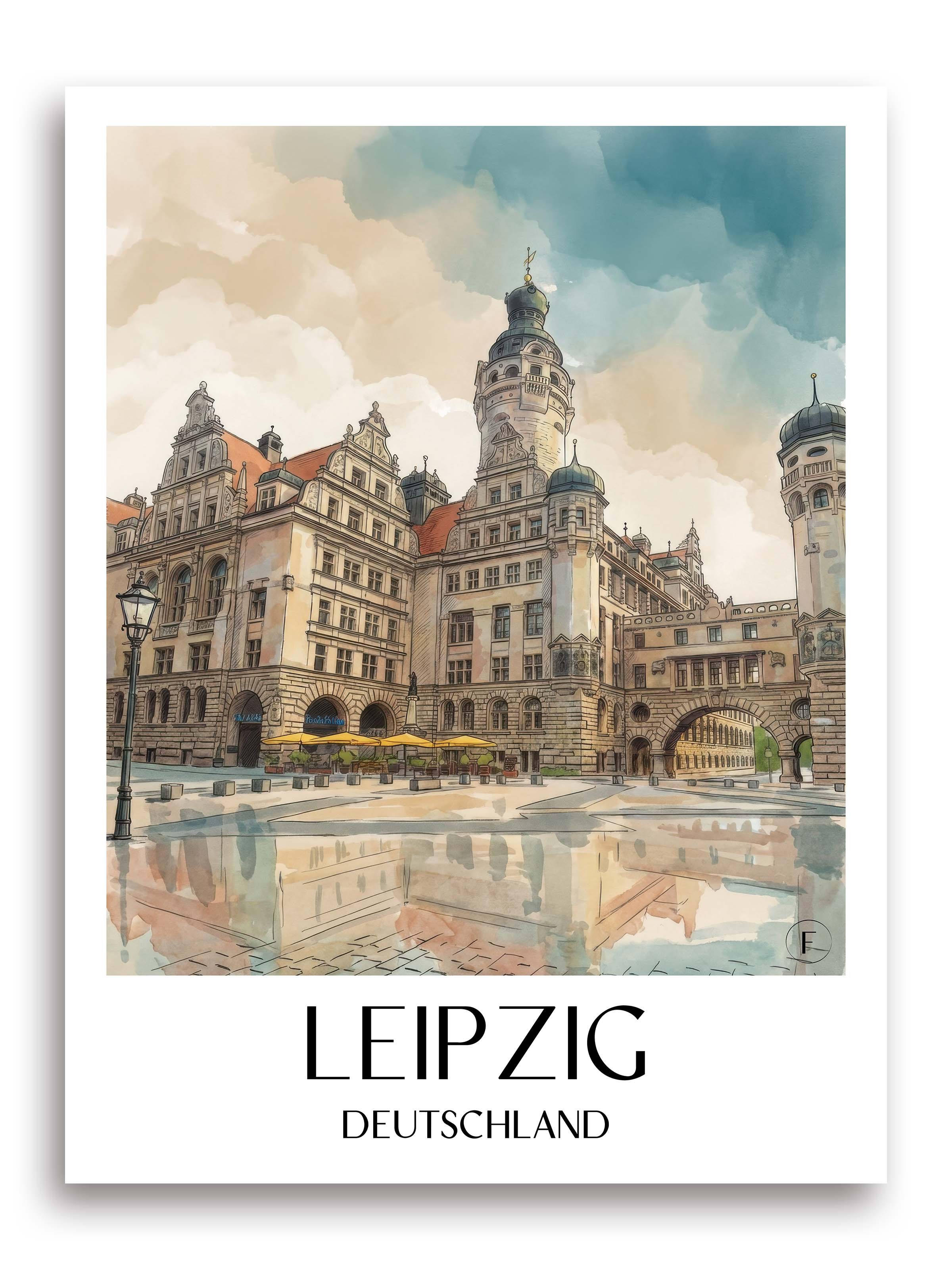 leipzig-deutschland-poster-aquarell
