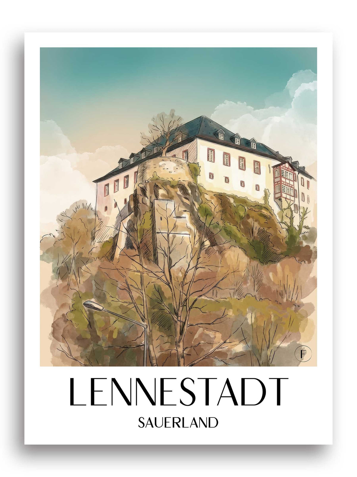 lennestadt-sauerland-deutschland-poster-aquarell