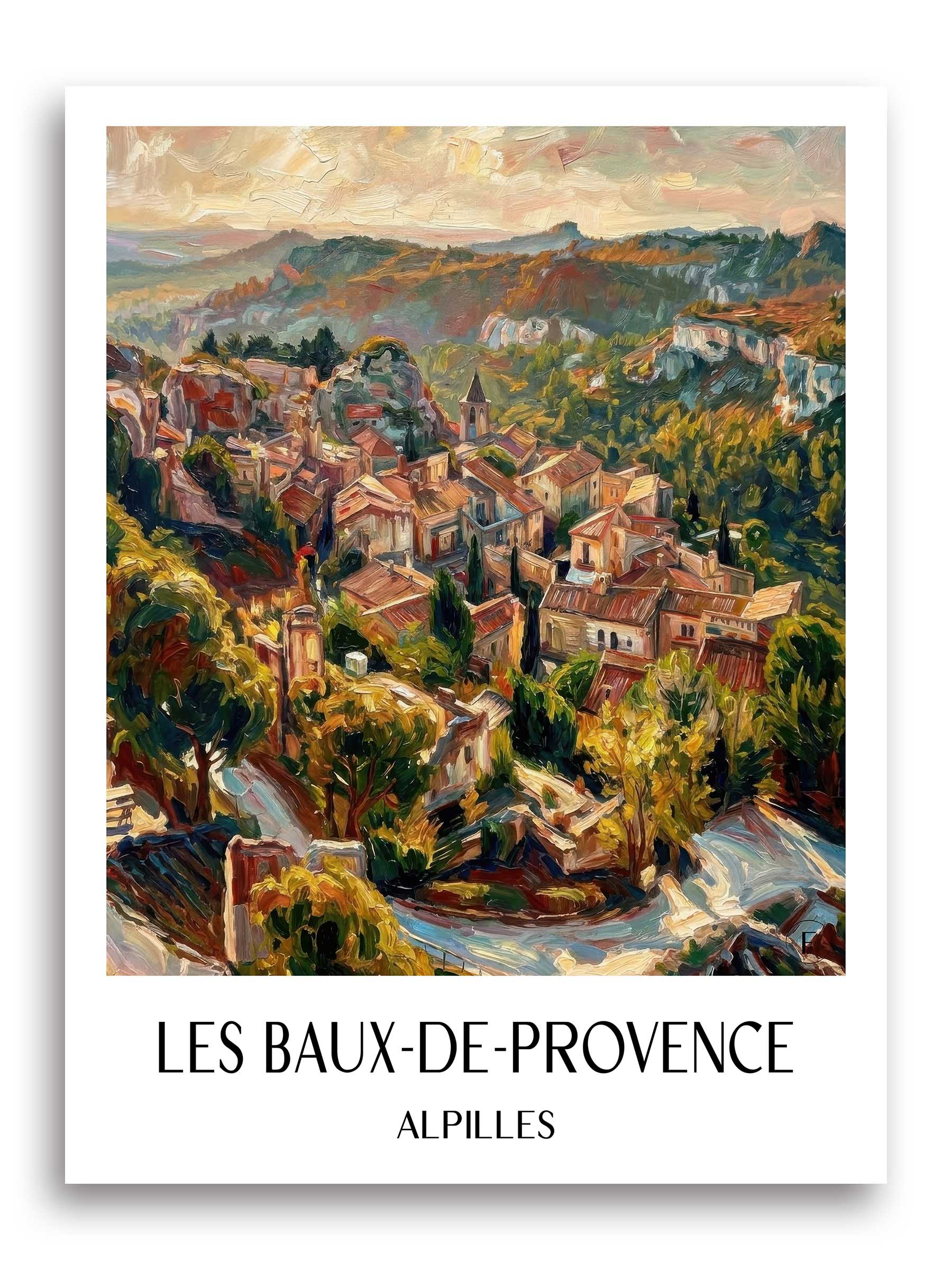 Les Baux-de-Provence Poster - Alpilles - Frankreich Kunstdruck - Ölgemälde von A4 bis A1 - favplace