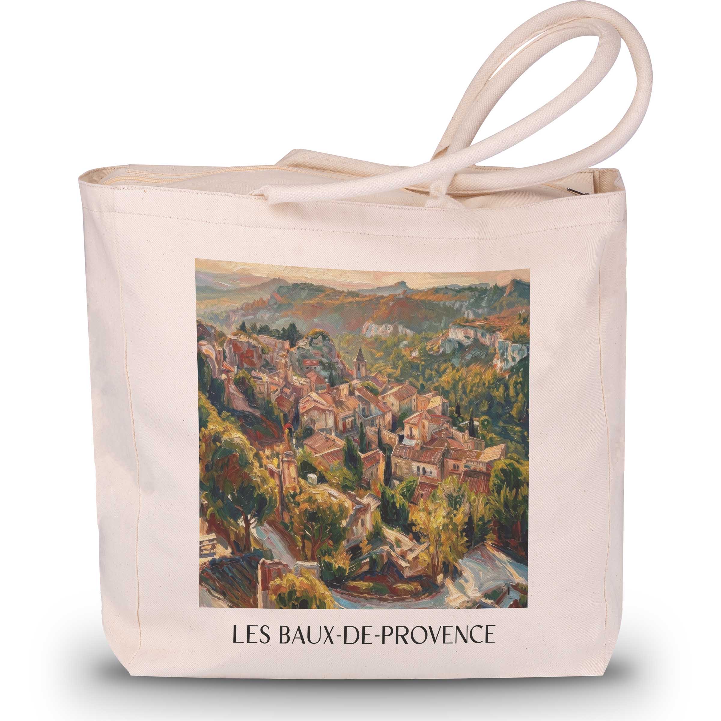 les-baux-de-provence-alpilles-frankreich-einkaufstasche-oil-painting-oelgemaelde