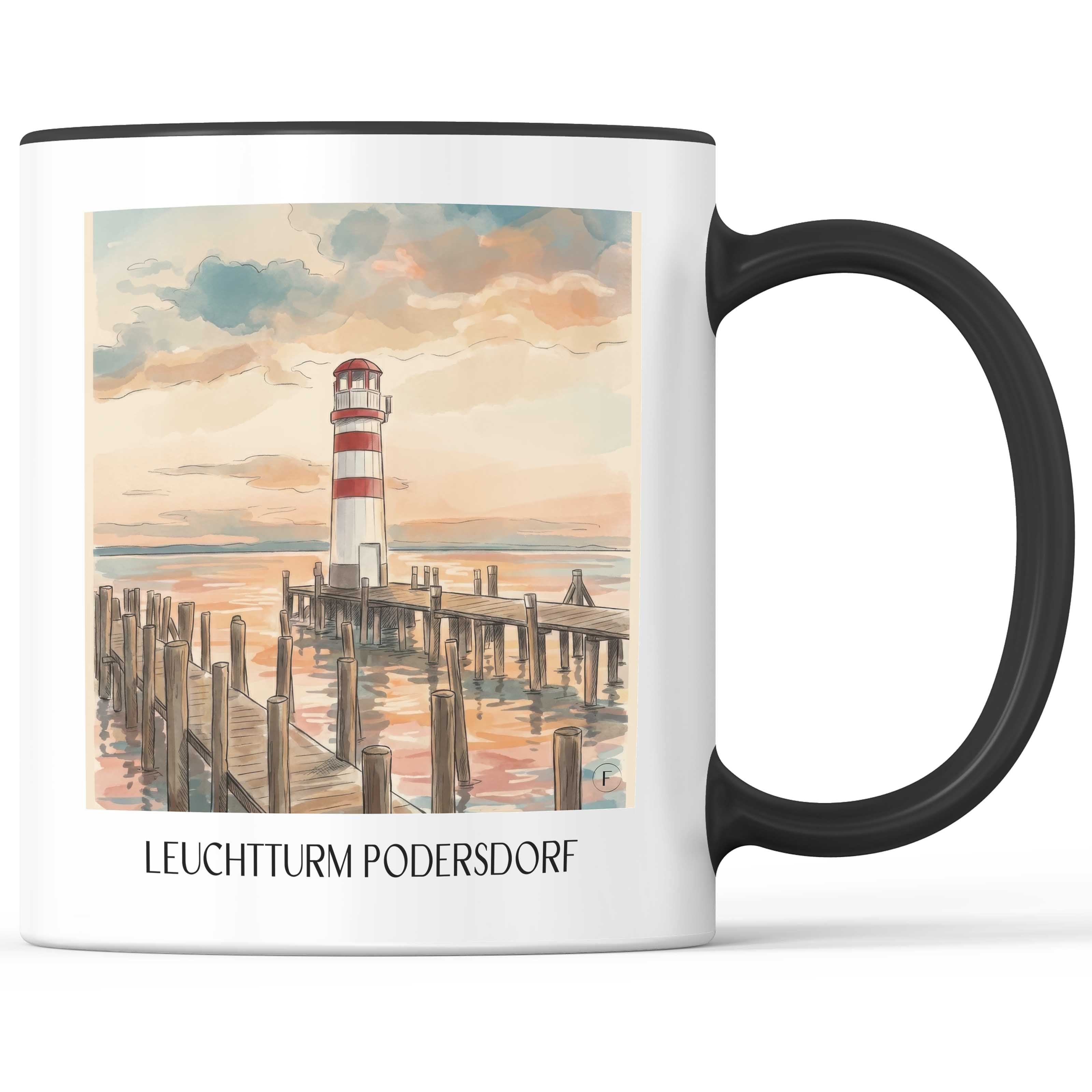 leuchtturm-podersdorf-österreich-österreich-kaffeebecher-aquarell