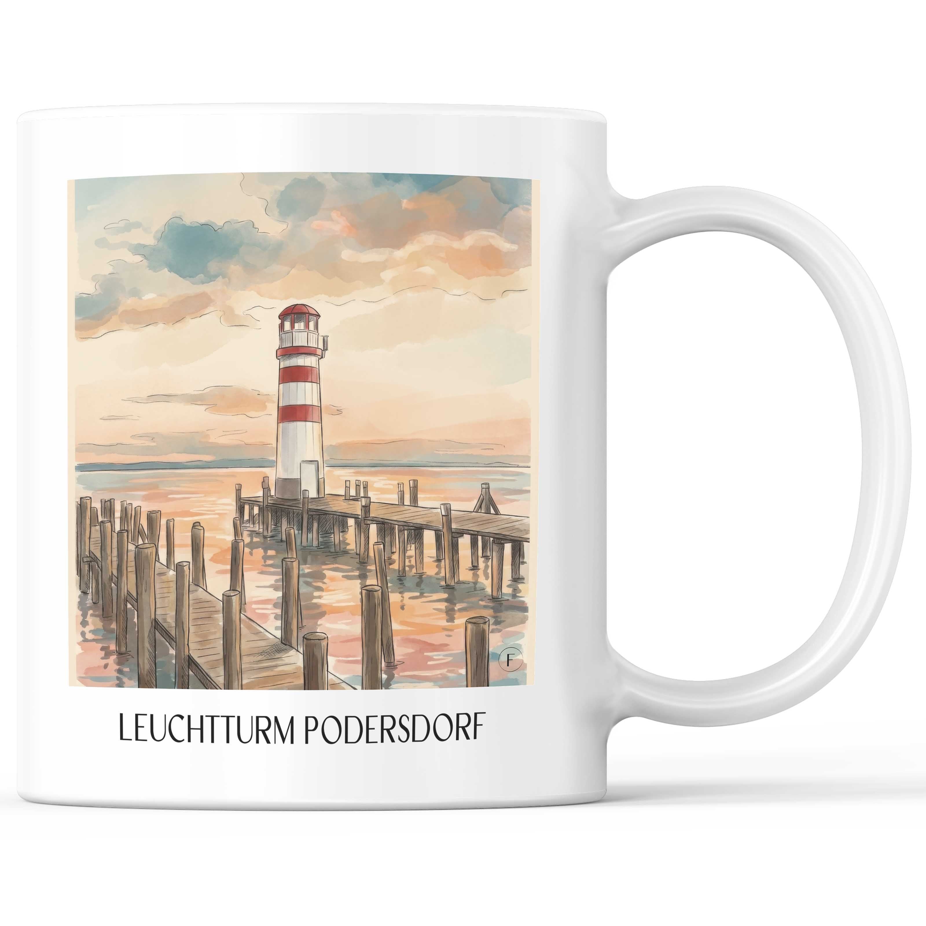 leuchtturm-podersdorf-österreich-österreich-kaffeebecher-aquarell