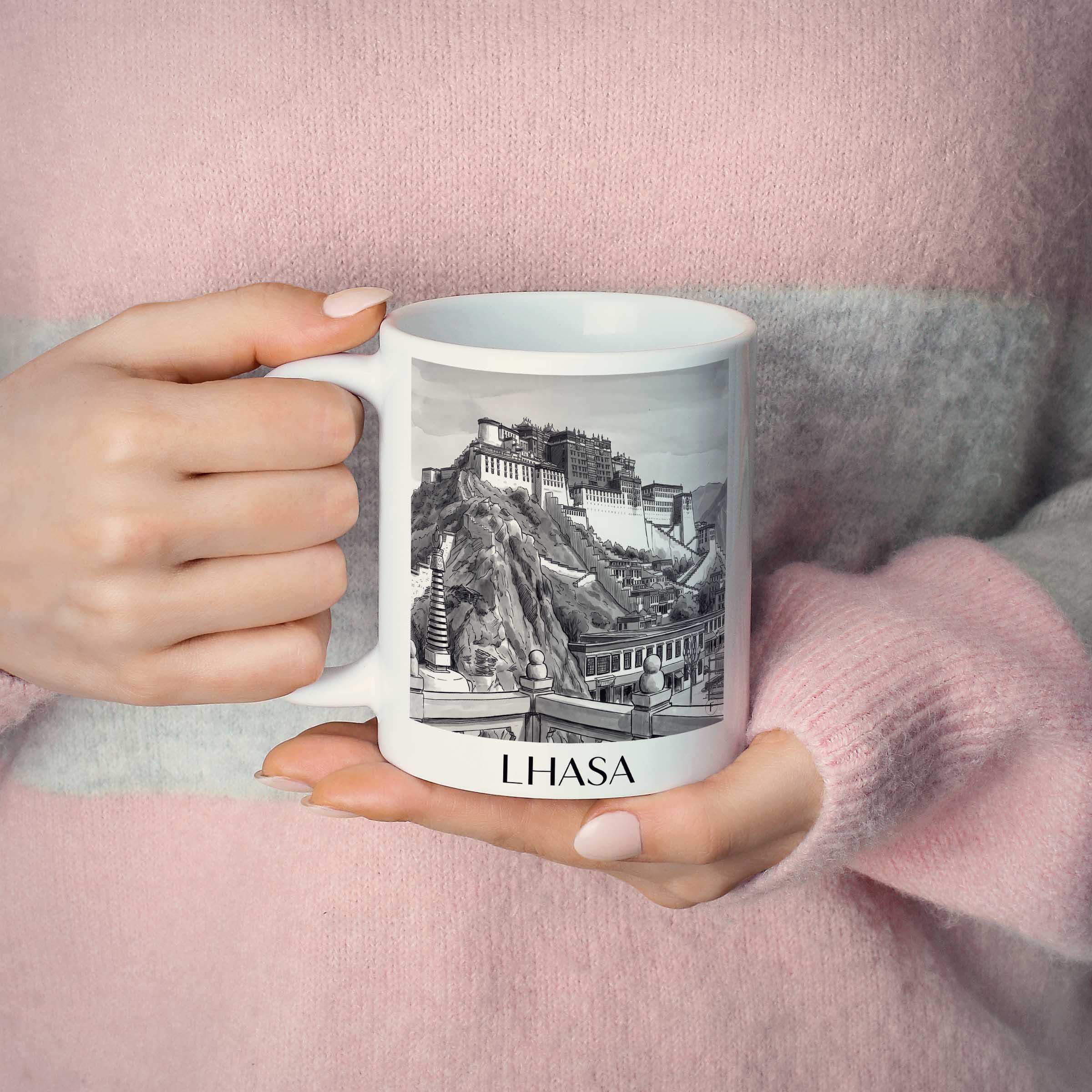 lhasa-china-kaffeebecher-aquarell-schwarz-weiss