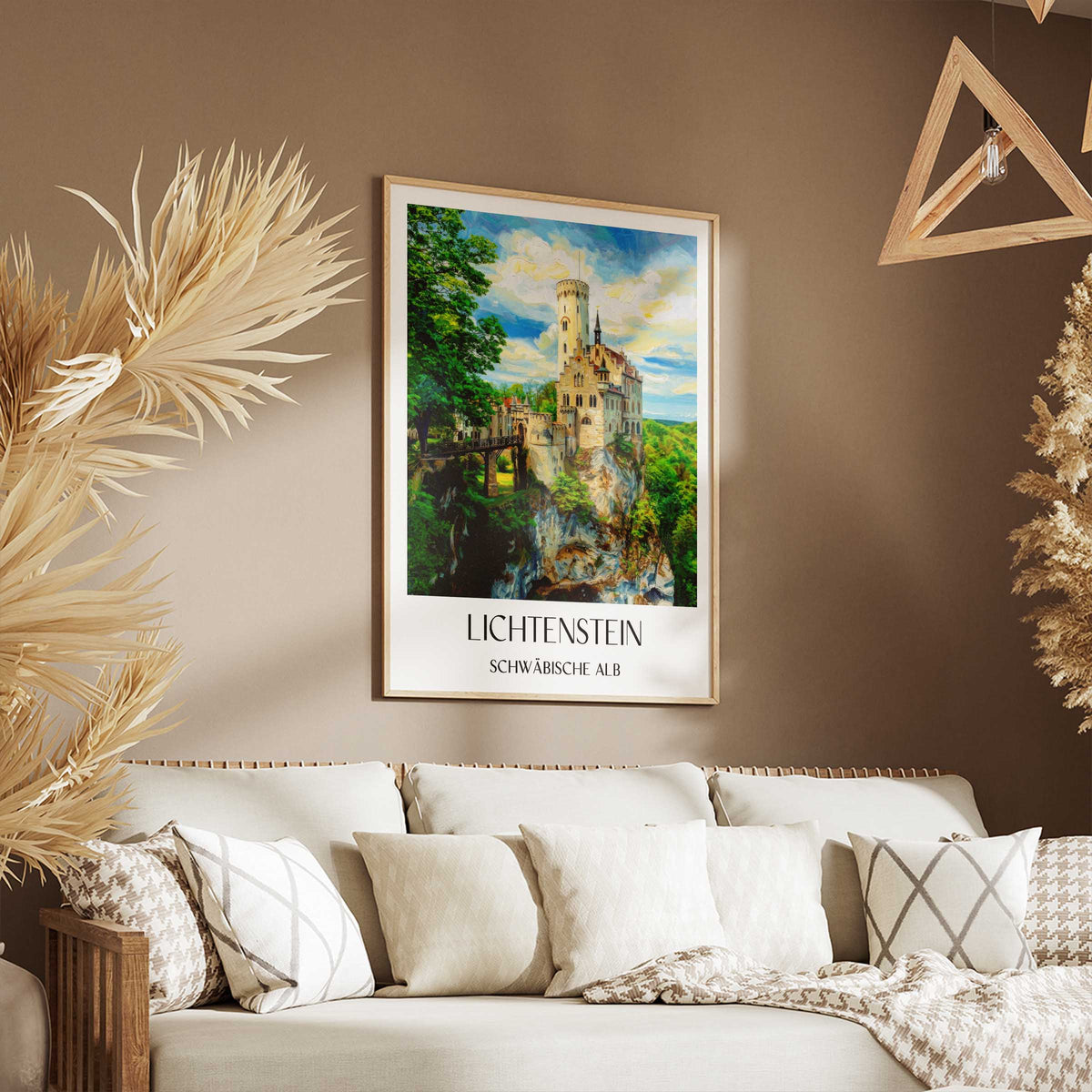 lichtenstein-schwäbische-alb-deutschland-poster-oil-painting-oelgemaelde