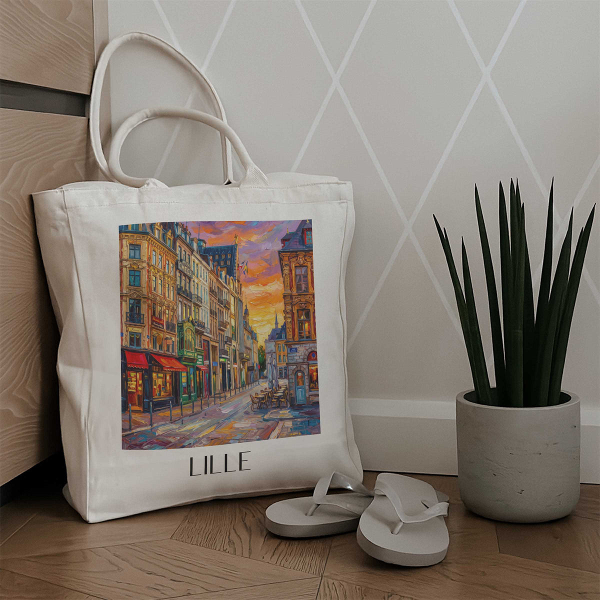 lille-hauts-de-france-frankreich-einkaufstasche-oil-painting-oelgemaelde