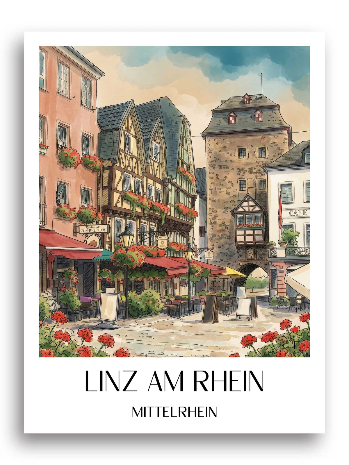 linz-am-rhein-mittelrhein-deutschland-poster-aquarell