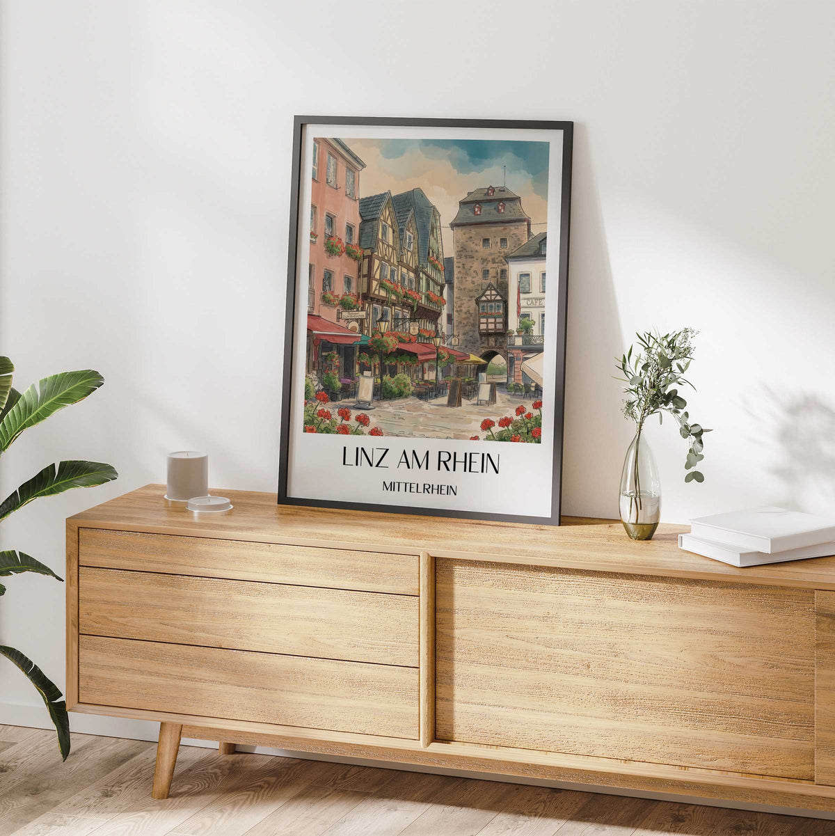 linz-am-rhein-mittelrhein-deutschland-poster-aquarell