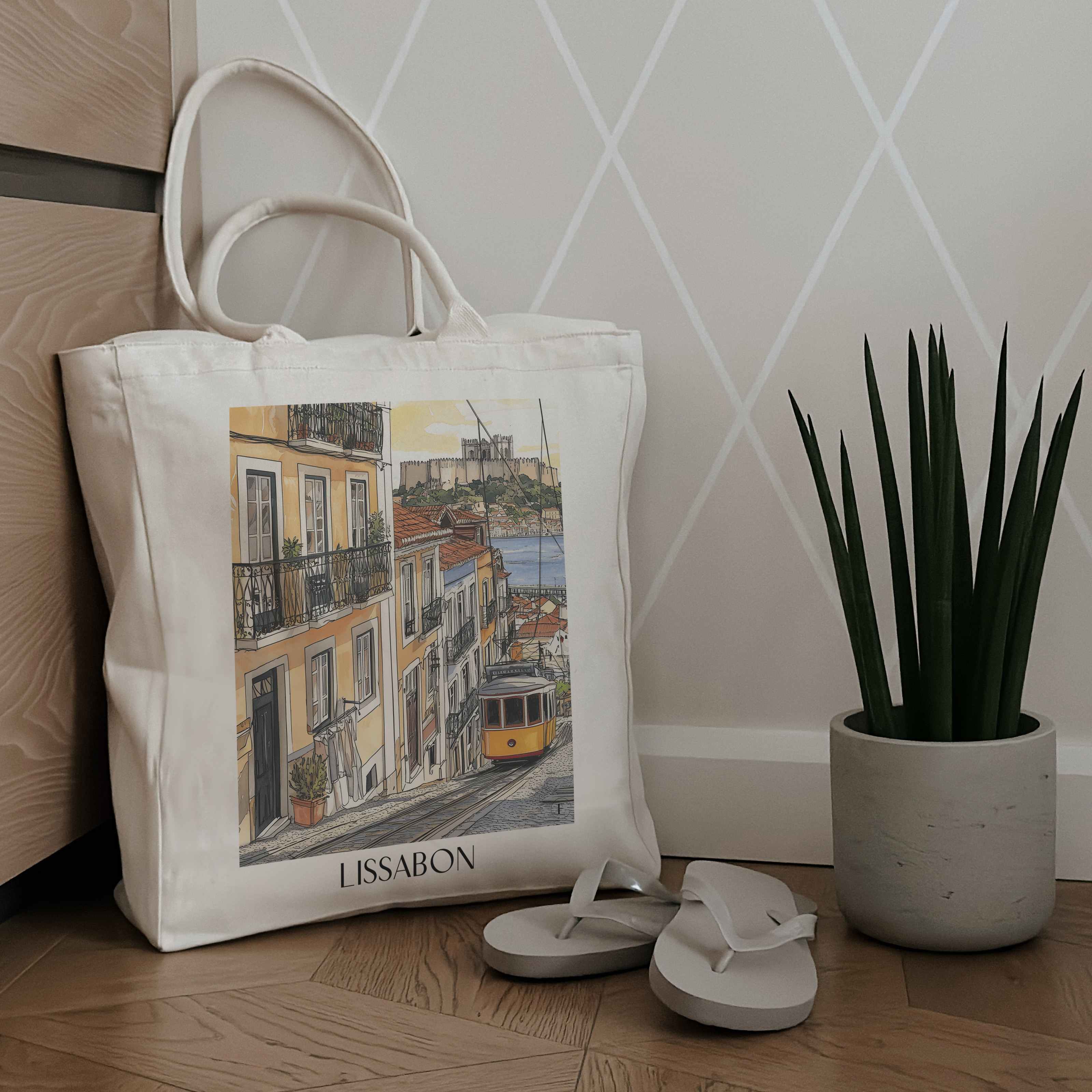 lissabon-portugal-einkaufstasche-aquarell