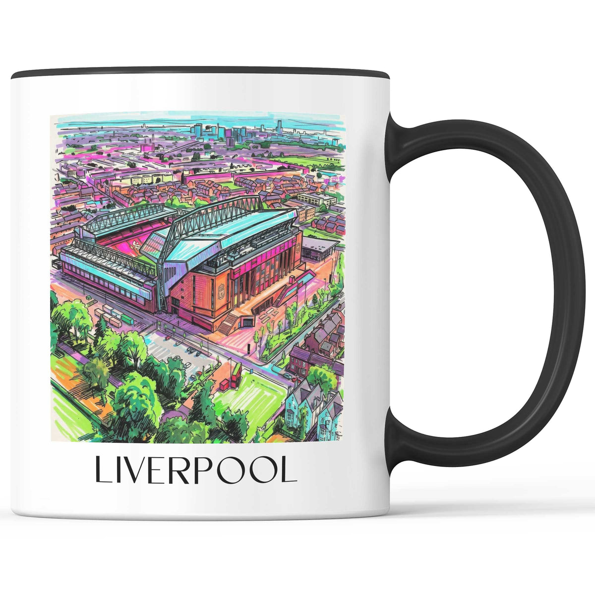 Liverpool - England Becher - Kaffeetasse im Tag Graffiti Stil - favplace