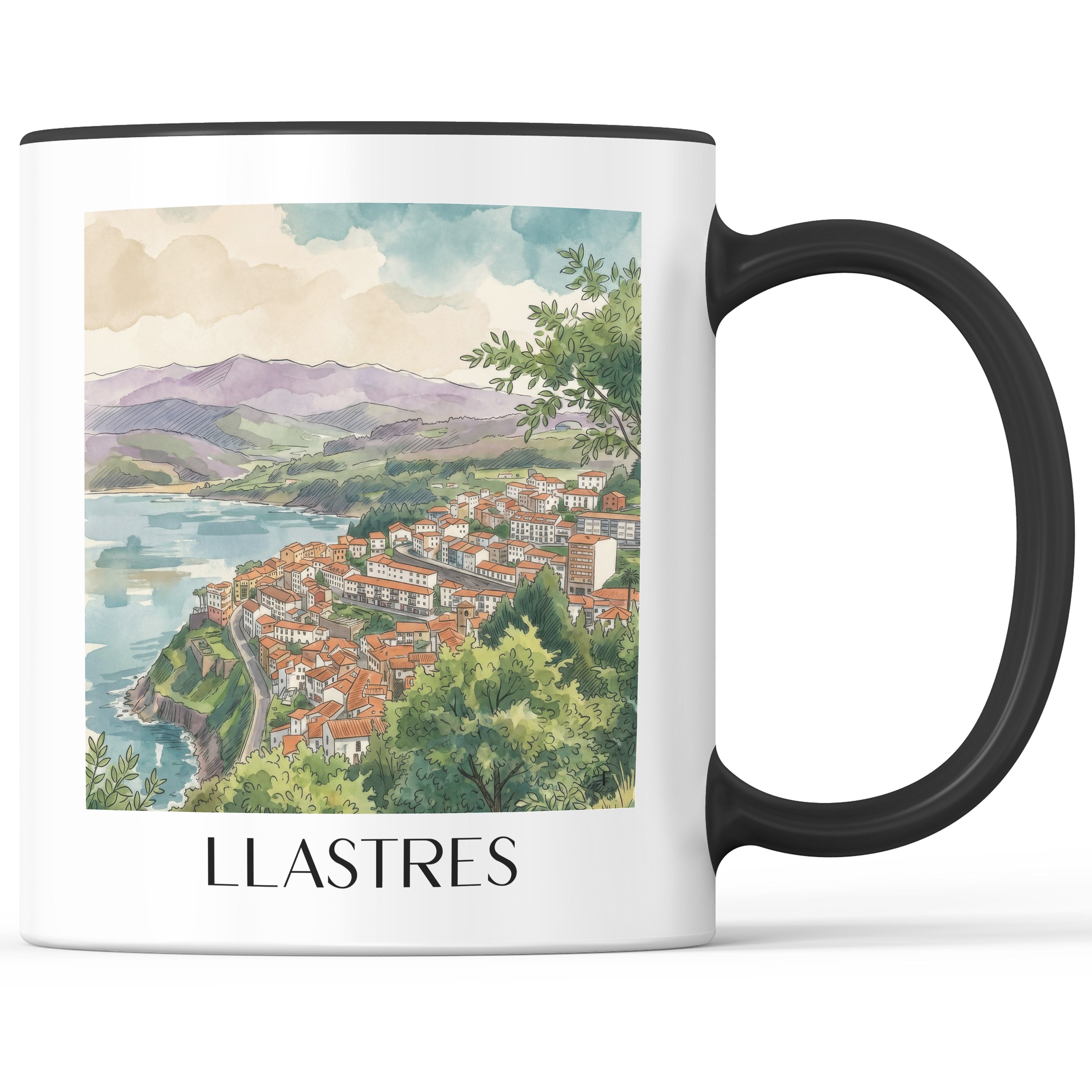 llastres-spanien-spanien-kaffeebecher-aquarell
