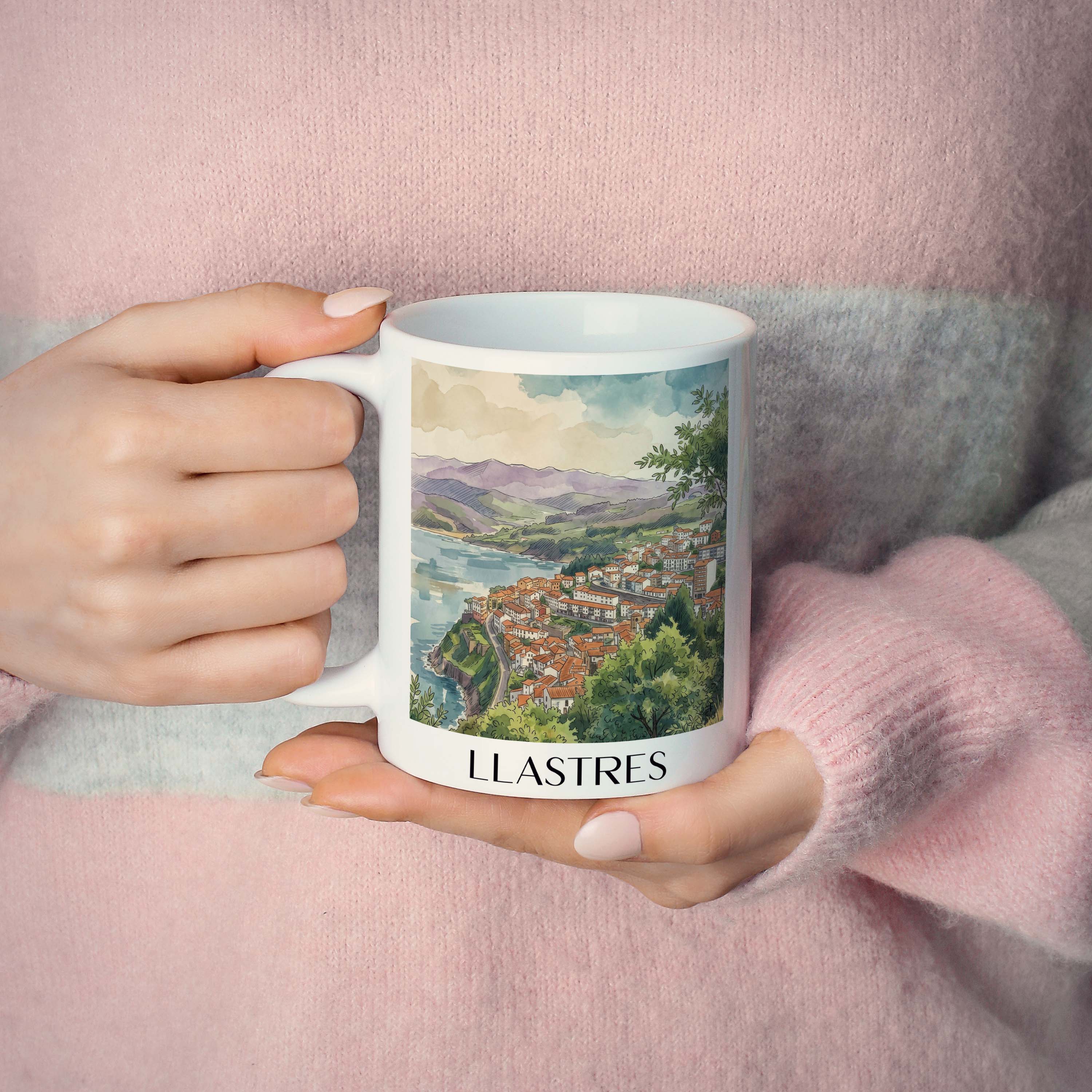 llastres-spanien-spanien-kaffeebecher-aquarell