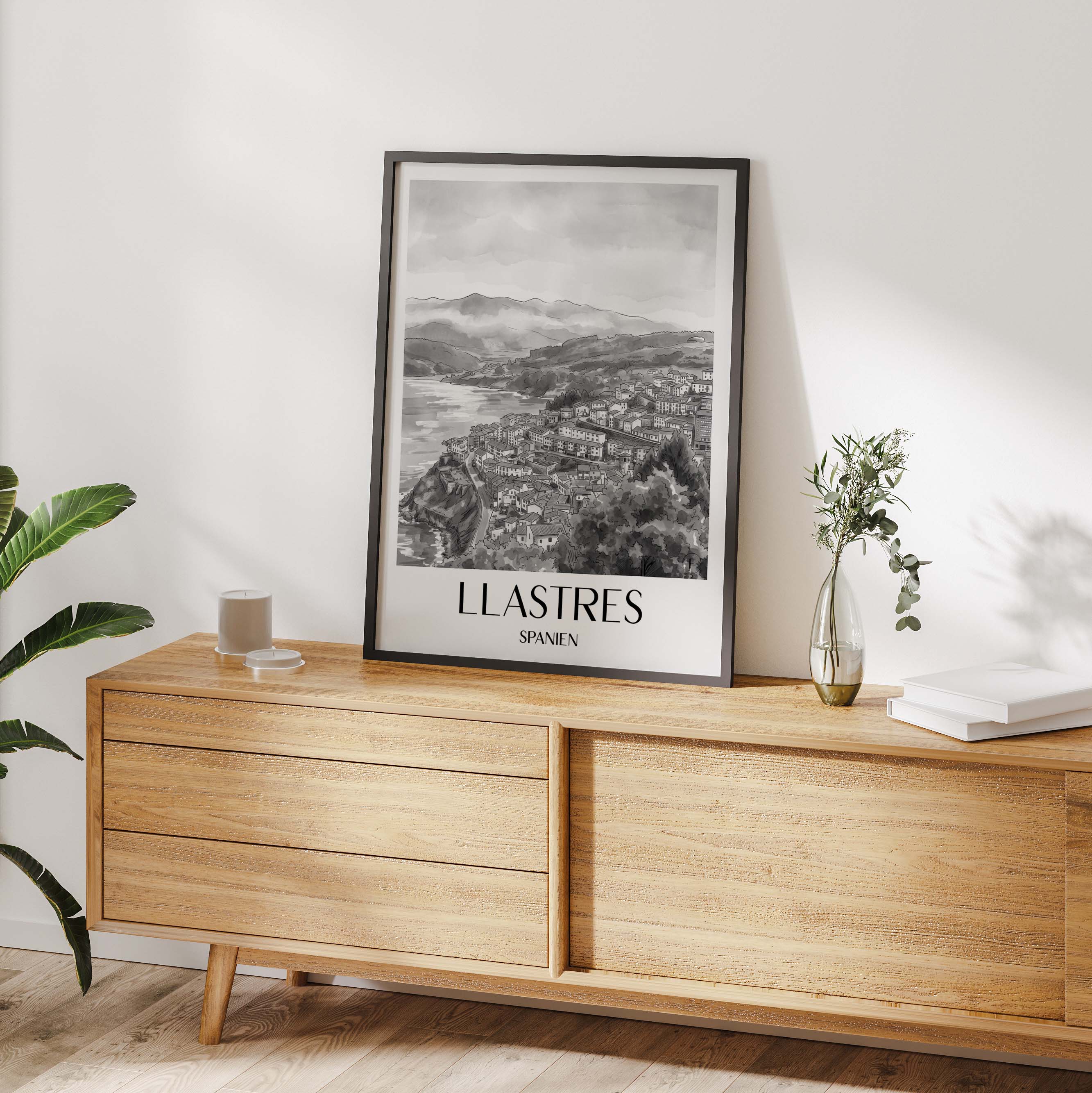 llastres-spanien-spanien-und-spanien-poster-aquarell-schwarz-weiss