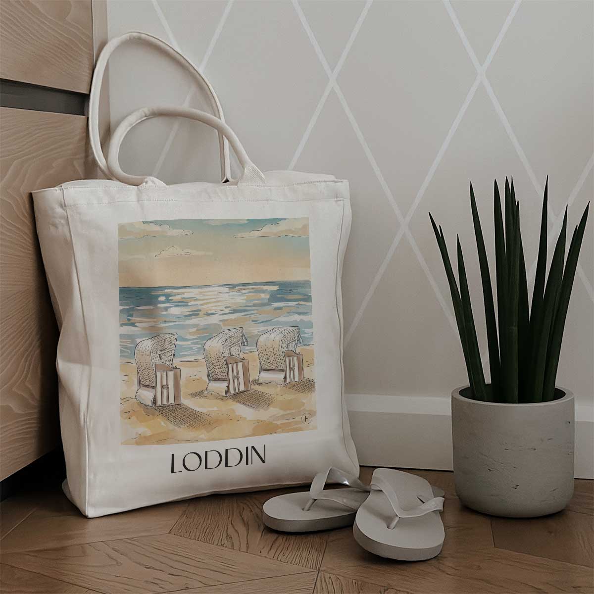 loddin-usedom-deutschland-einkaufstasche-aquarell