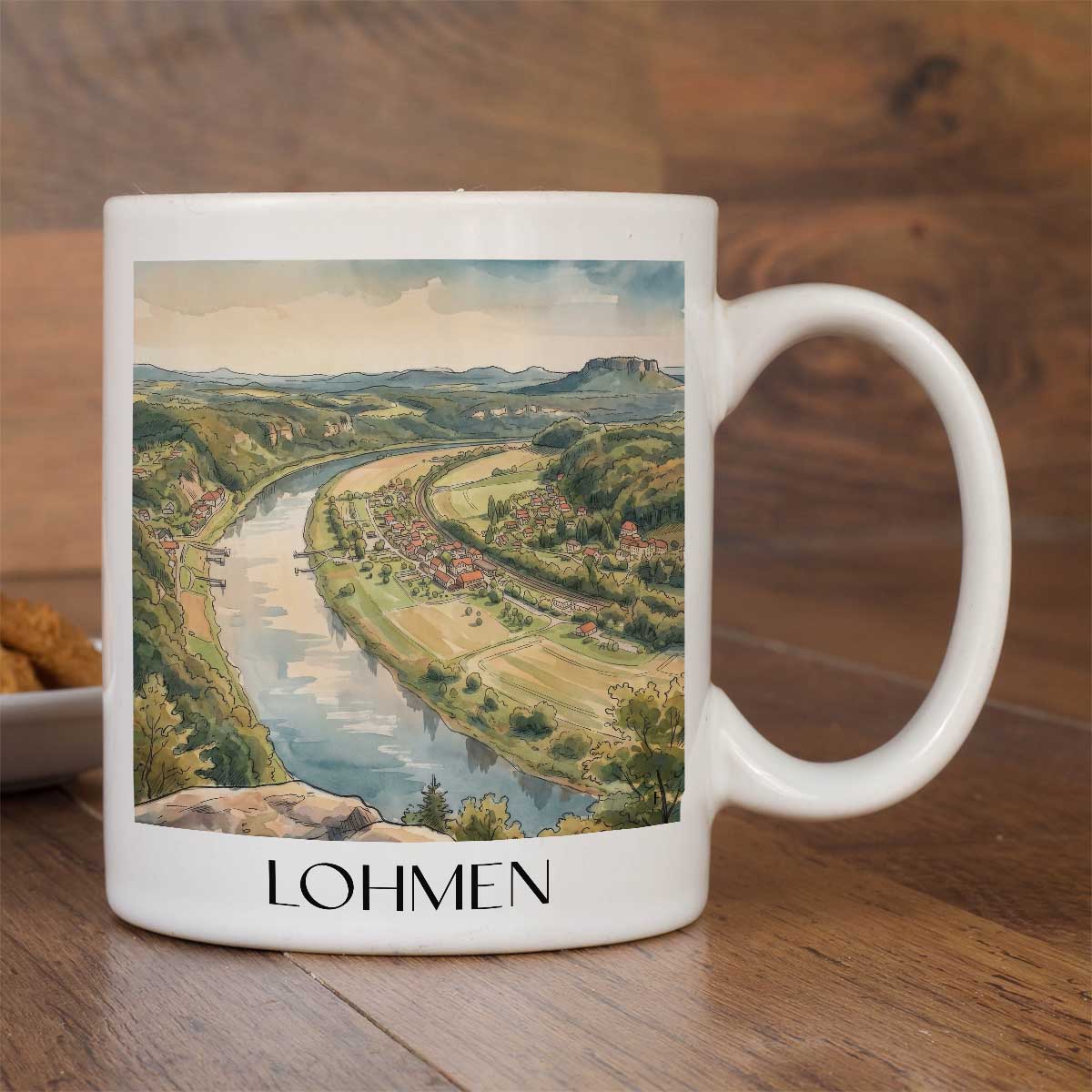 lohmen-sächsische-schweiz-deutschland-kaffeebecher-aquarell