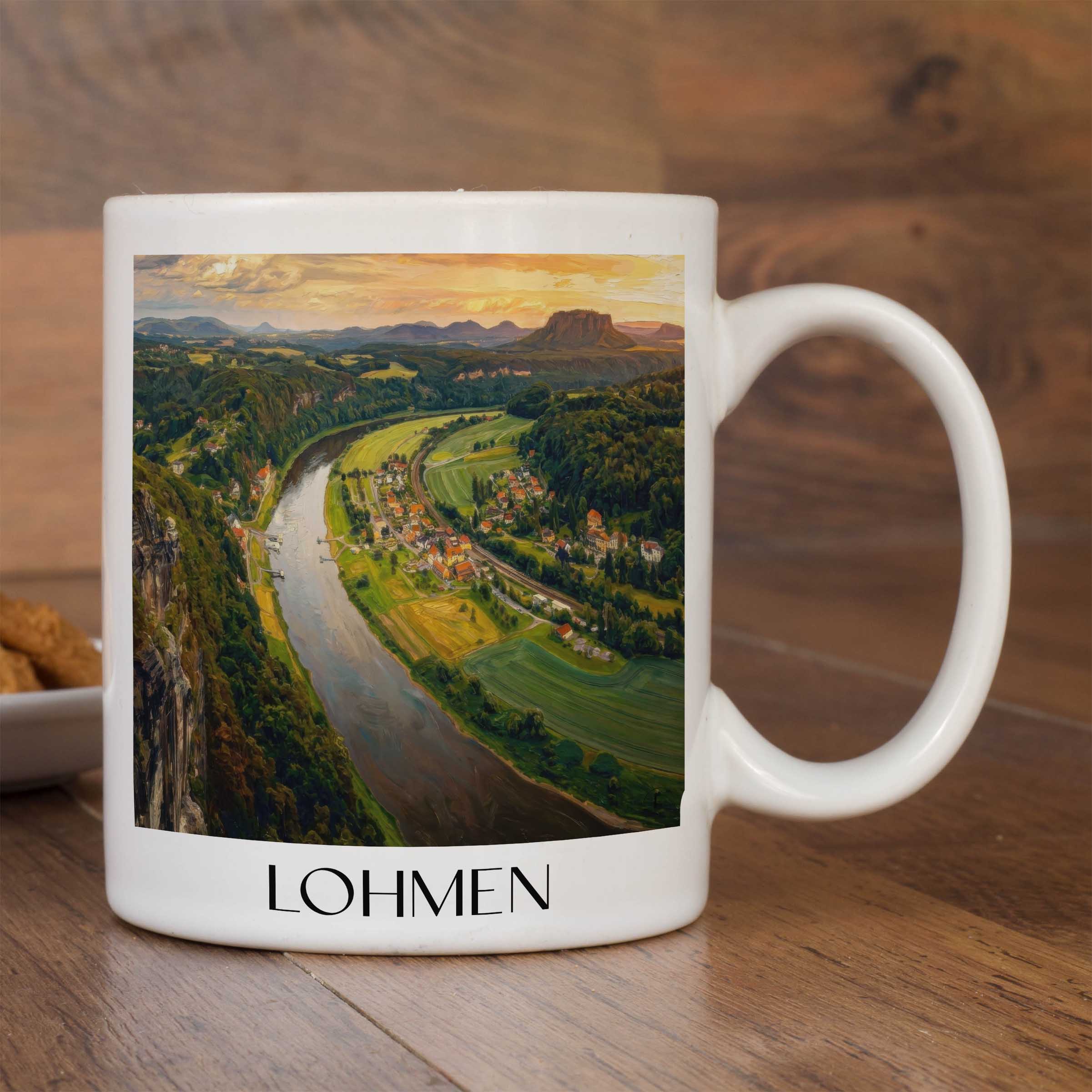 lohmen-sächsische-schweiz-deutschland-kaffeebecher-oil-painting-oelgemaelde