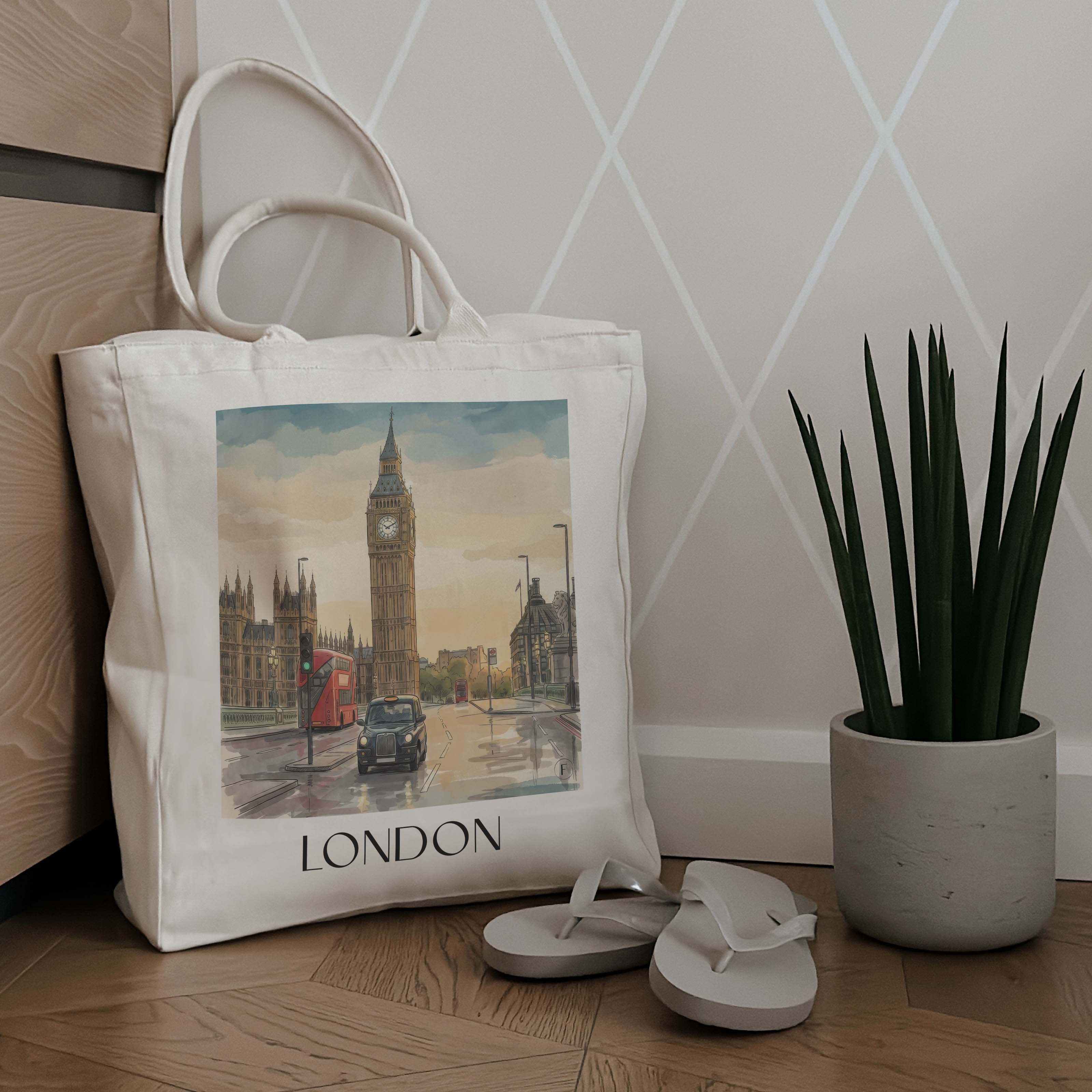 london-england-einkaufstasche-aquarell