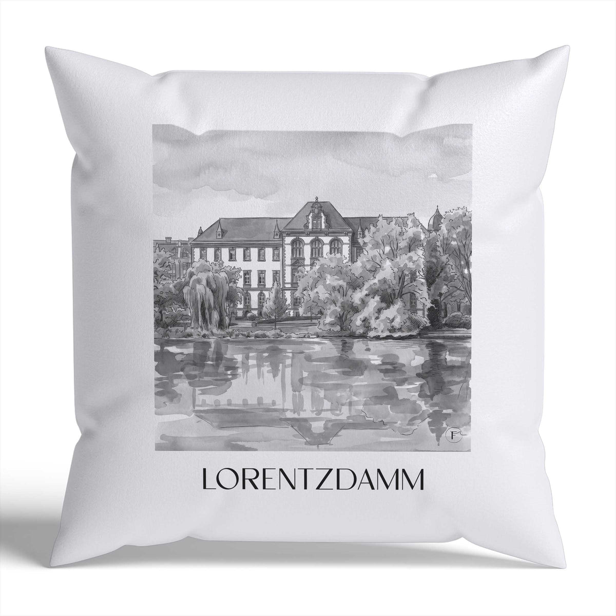 lorentzdamm-kiel-deutschland-kissenbezug-aquarell-schwarz-weiss