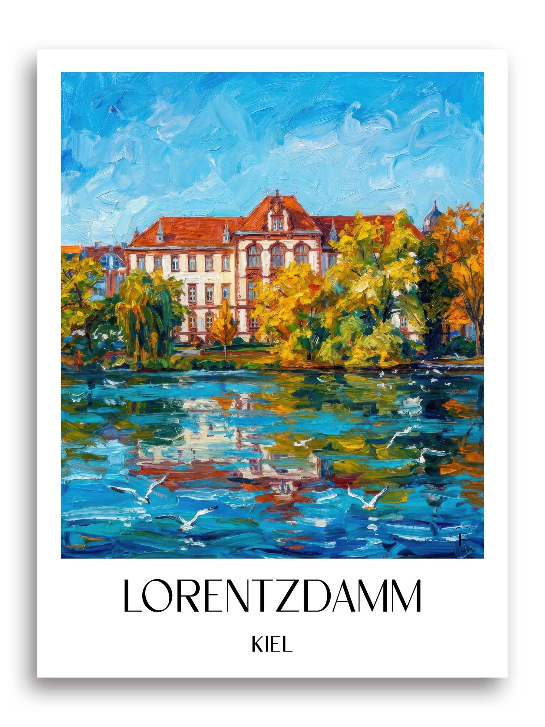Lorentzdamm Poster - Kiel - Deutschland Kunstdruck - Ölgemälde von A4 bis A1 - favplace