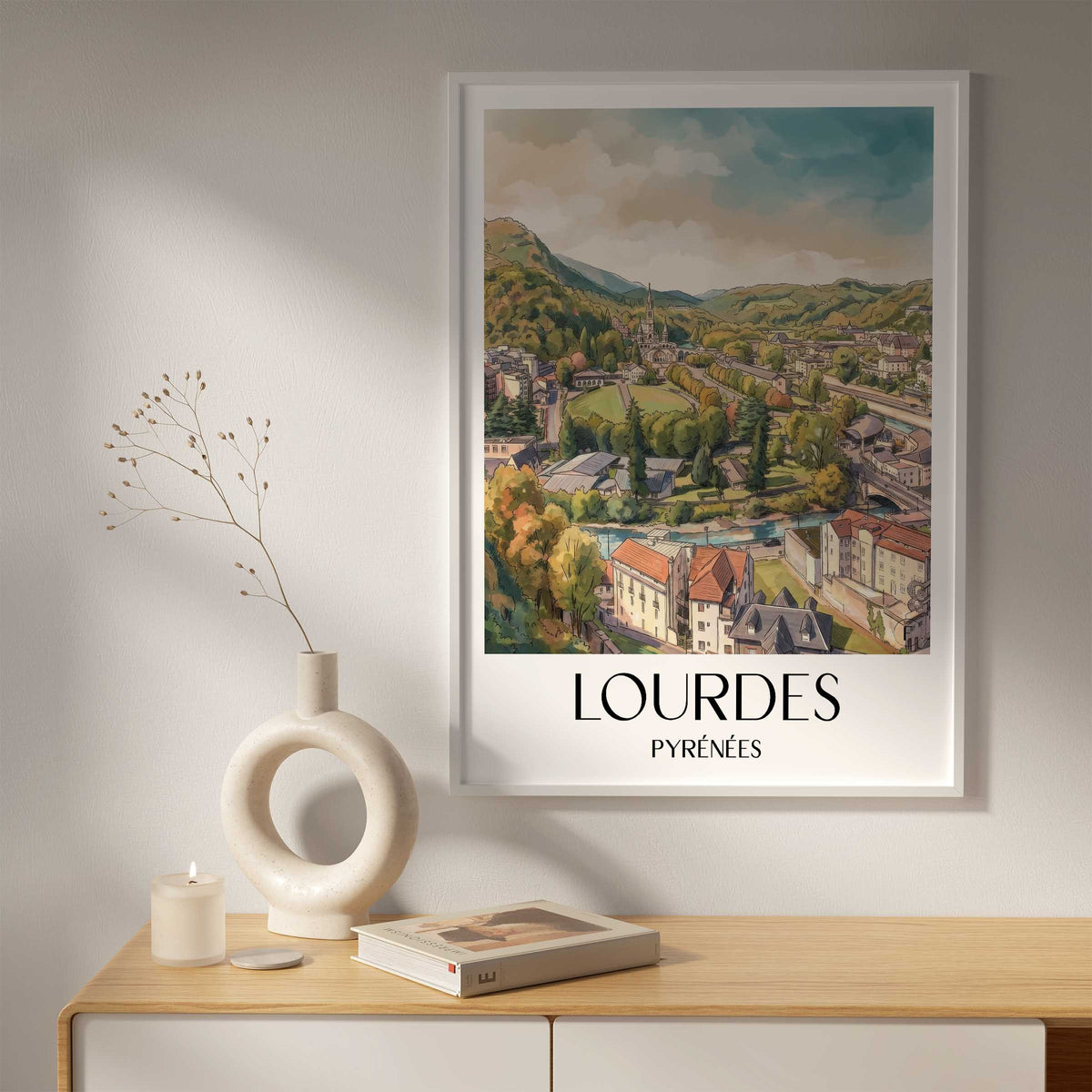 lourdes-pyrénées-frankreich-poster-aquarell