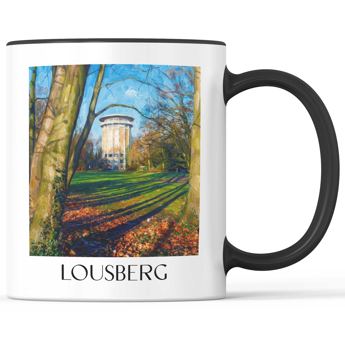 Lousberg Kaffeebecher - Aachen - Deutschland Becher - Kaffeetasse im Ölgemälde Stil - favplace