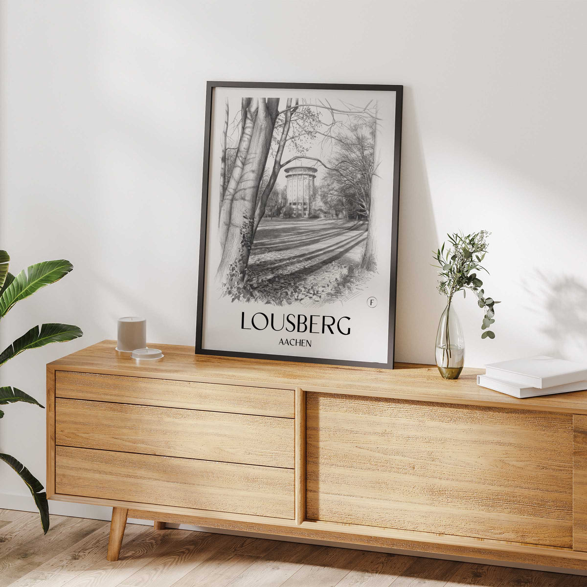 lousberg-aachen-deutschland-poster-bleistift-zeichnung-drawing