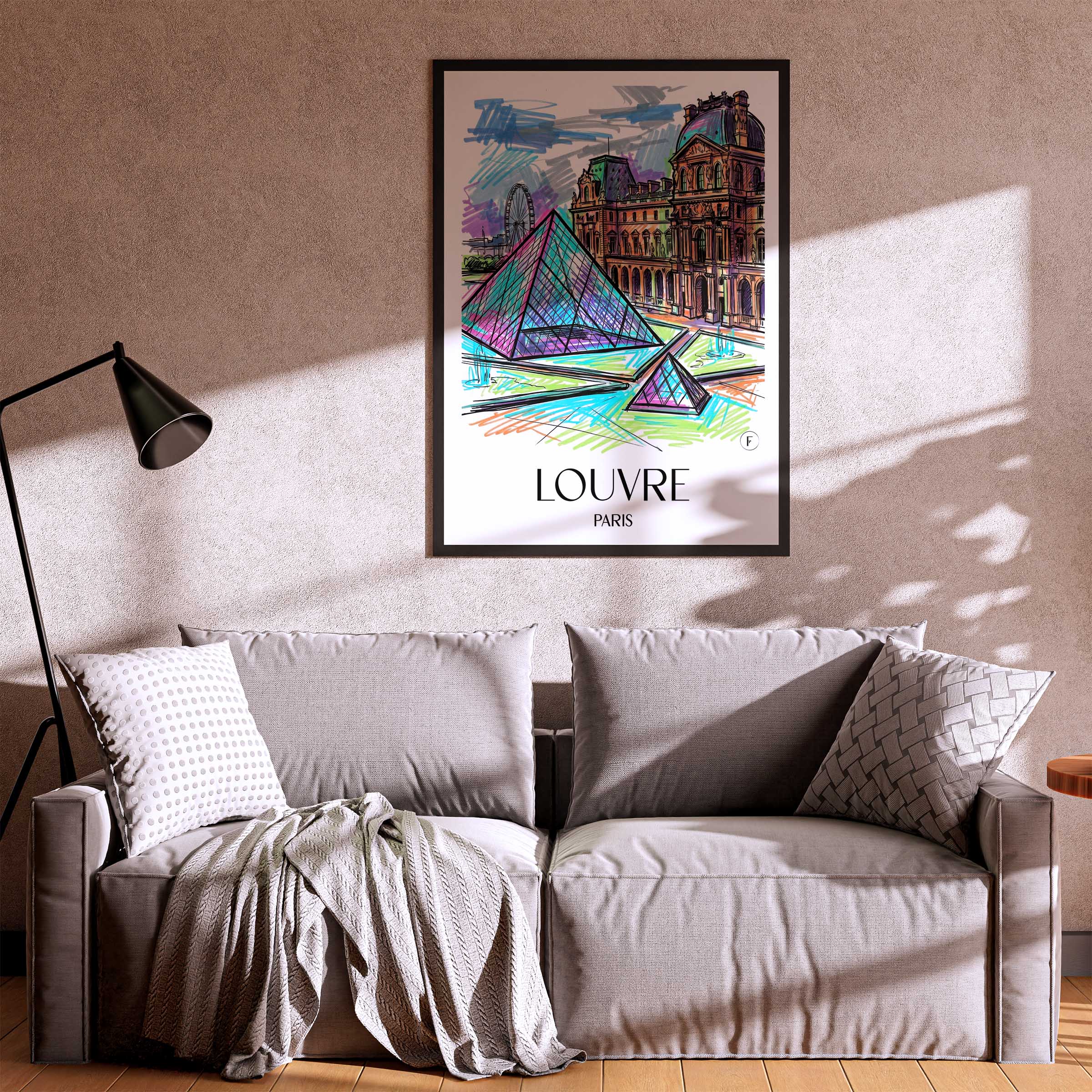 louvre-paris-frankreich-poster-graffiti