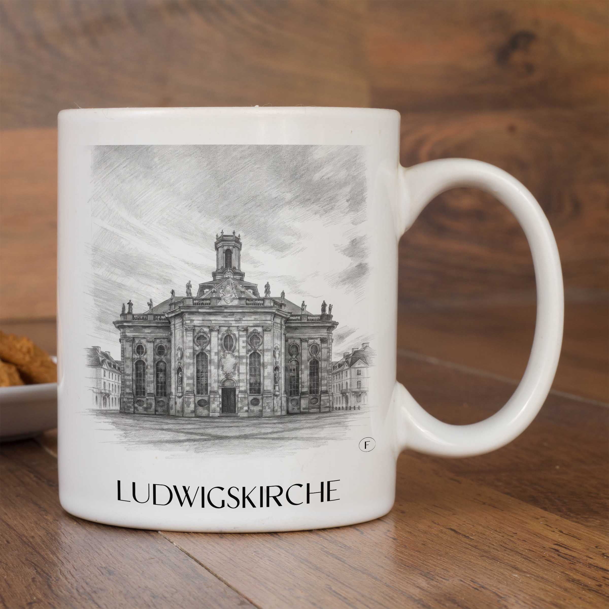 ludwigskirche-saarbrücken-deutschland-kaffeebecher-bleistift-zeichnung-drawing