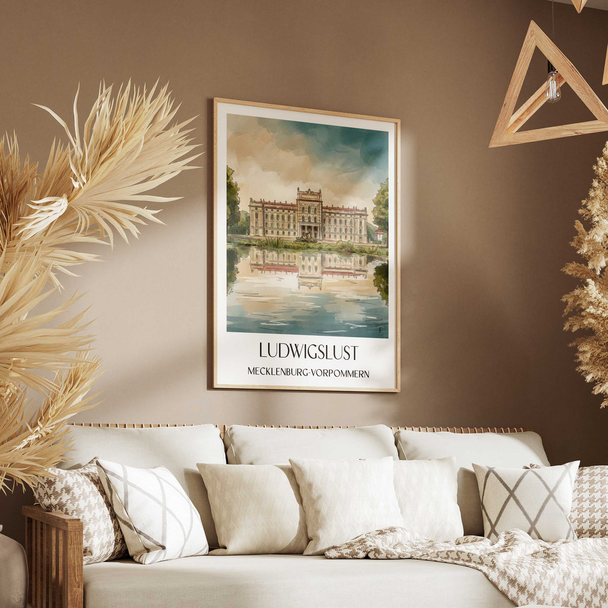 ludwigslust-mecklenburg-vorpommern-deutschland-poster-aquarell