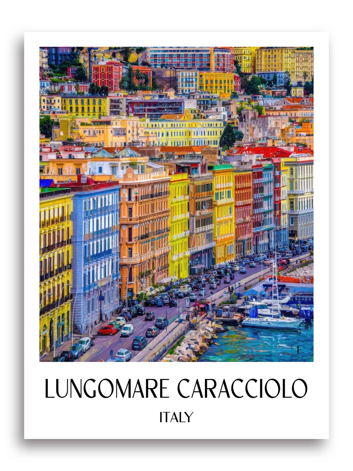 Lungomare Caracciolo Poster - Neapel - Italien Kunstdruck - Ölgemälde von A4 bis A1 - favplace