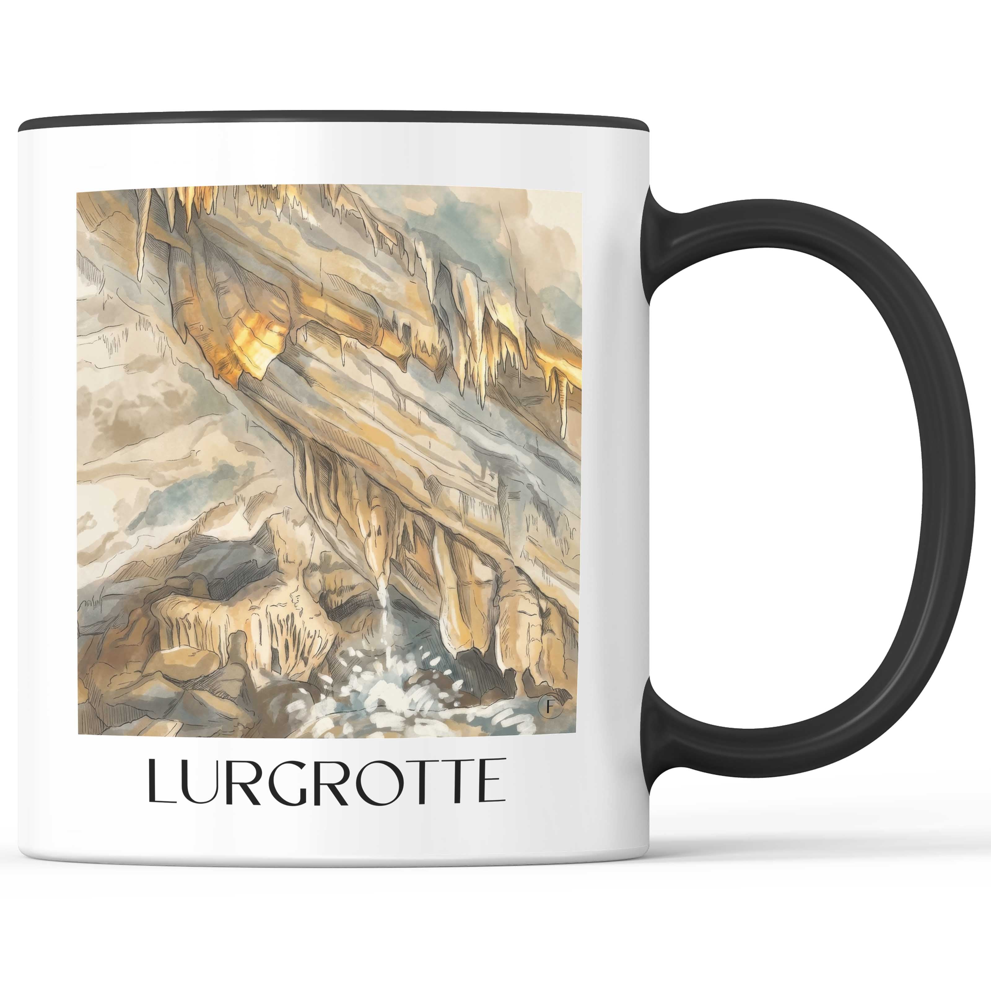 Lurgrotte Kaffeebecher - Steiermark - Österreich Becher - Kaffeetasse im Aquarell Stil - favplace