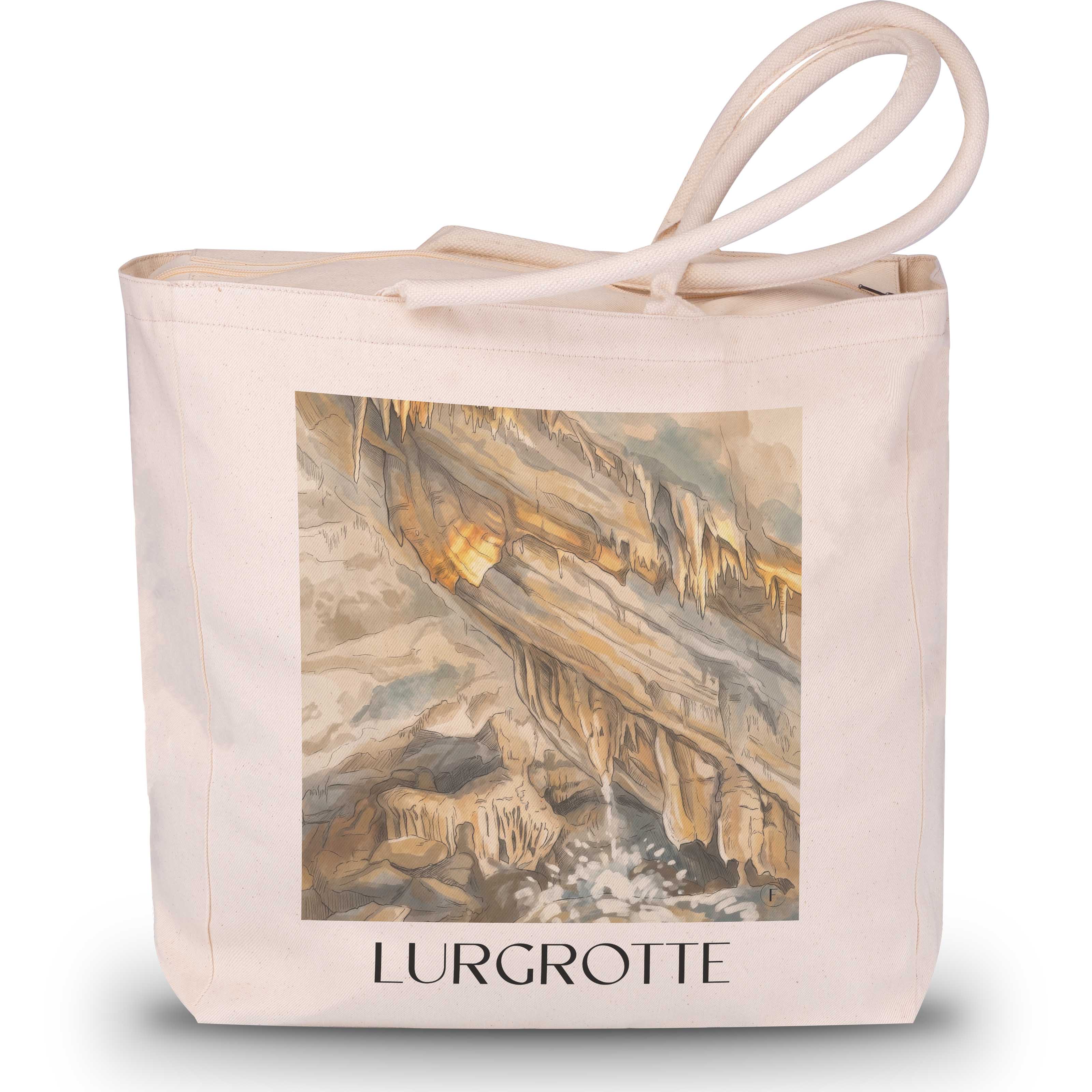 Lurgrotte Shopping Tasche - Steiermark - Österreich Tote Bag - Einkaufstasche im Aquarell Stil - favplace