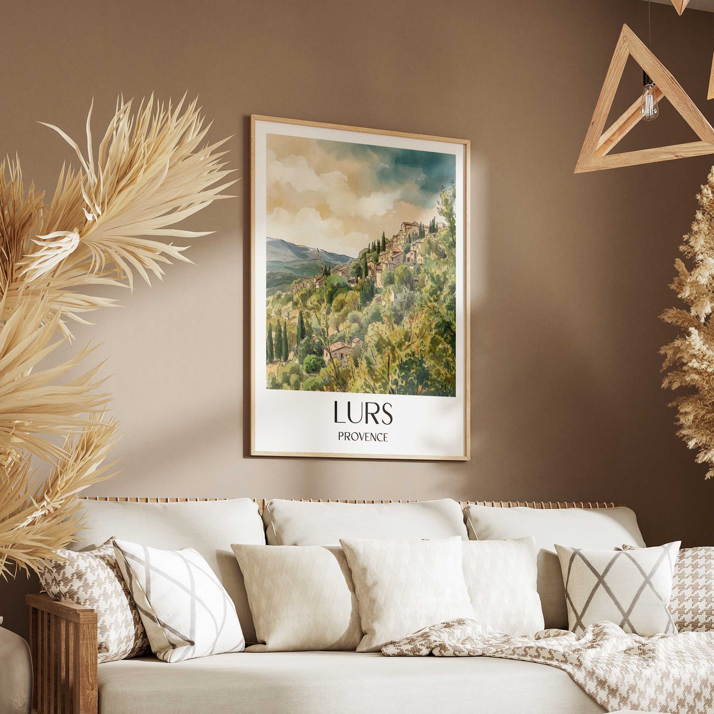 lurs-provence-frankreich-poster-aquarell