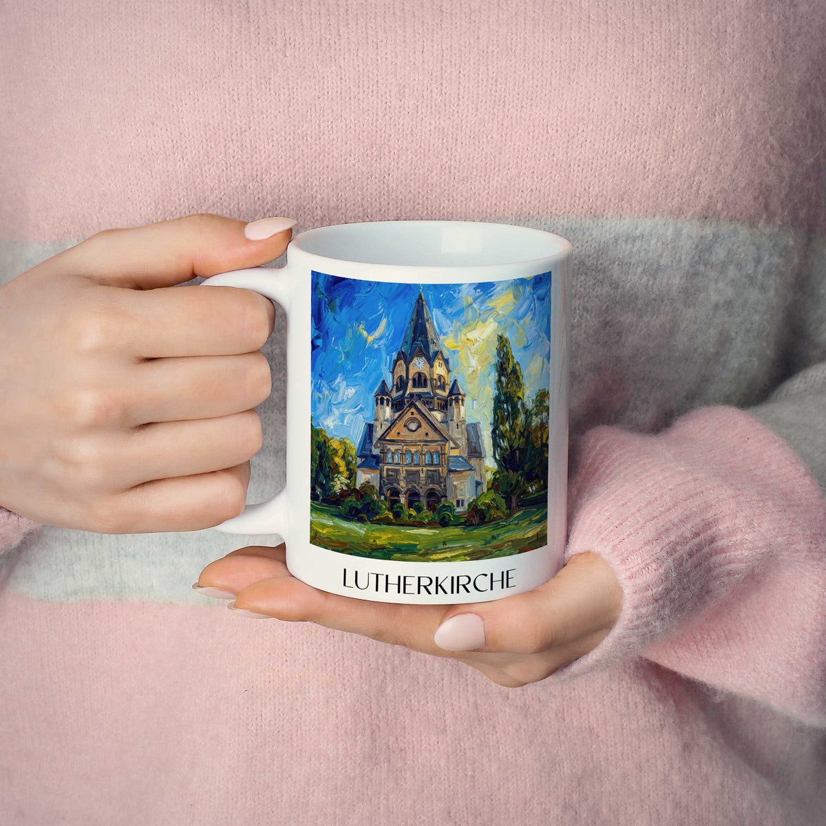 lutherkirche-chemnitz-deutschland-kaffeebecher-oil-painting-oelgemaelde